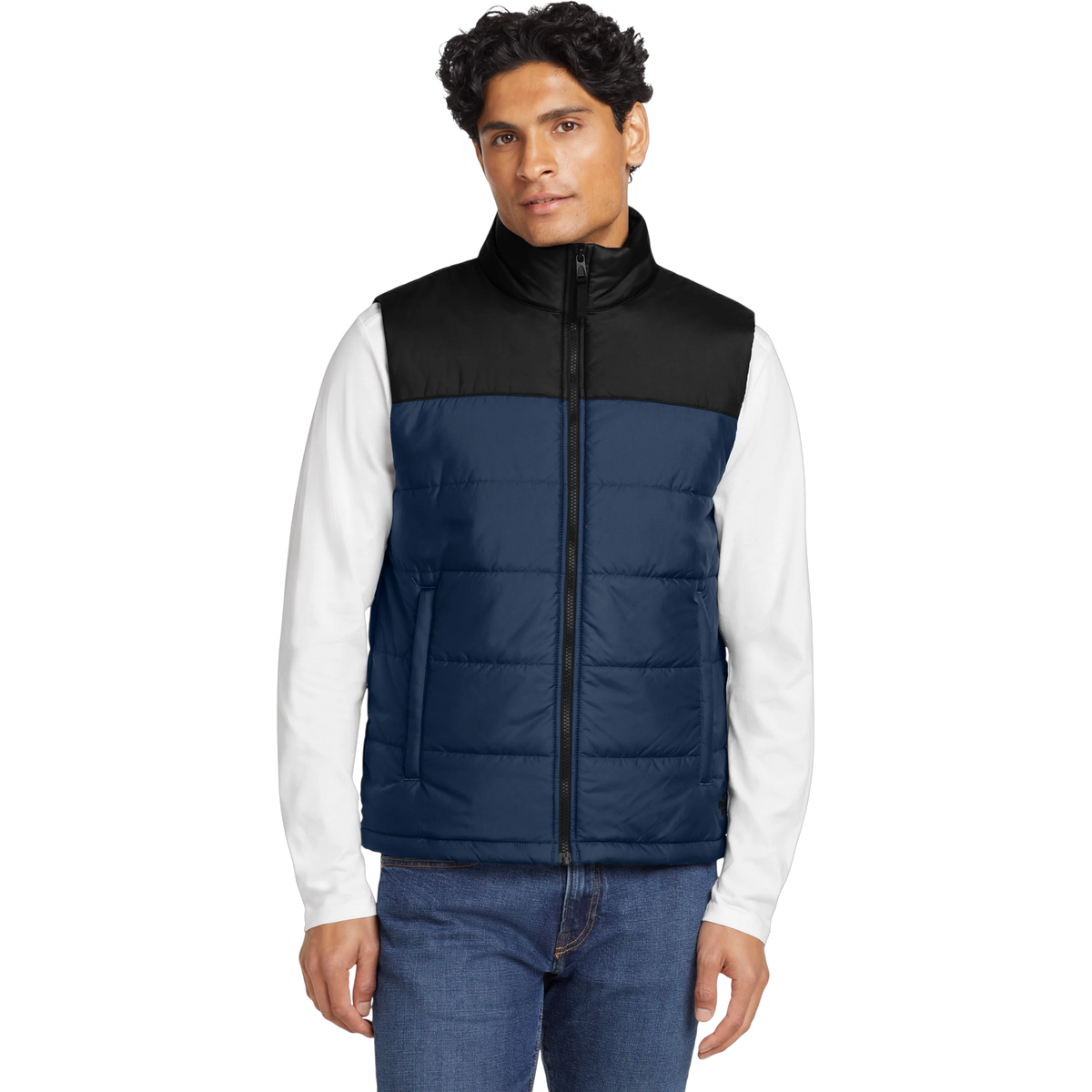 The North Face Everyday Insulated Vest in Shady Blue — custom branded by Motive