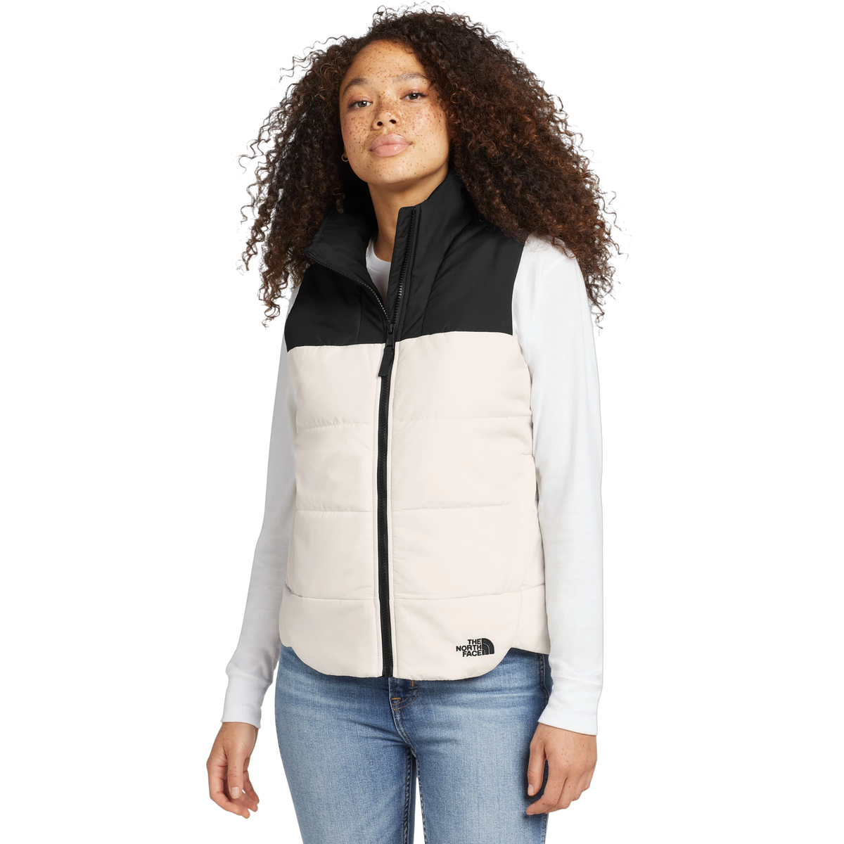 The North Face Women's Everyday Insulated Vest in Vintage White — custom branded by Motive