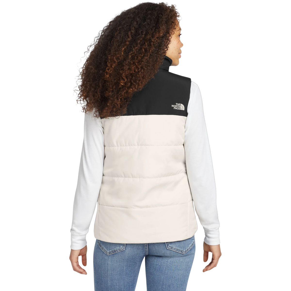 The North Face Women's Everyday Insulated Vest in Vintage White — custom branded by Motive