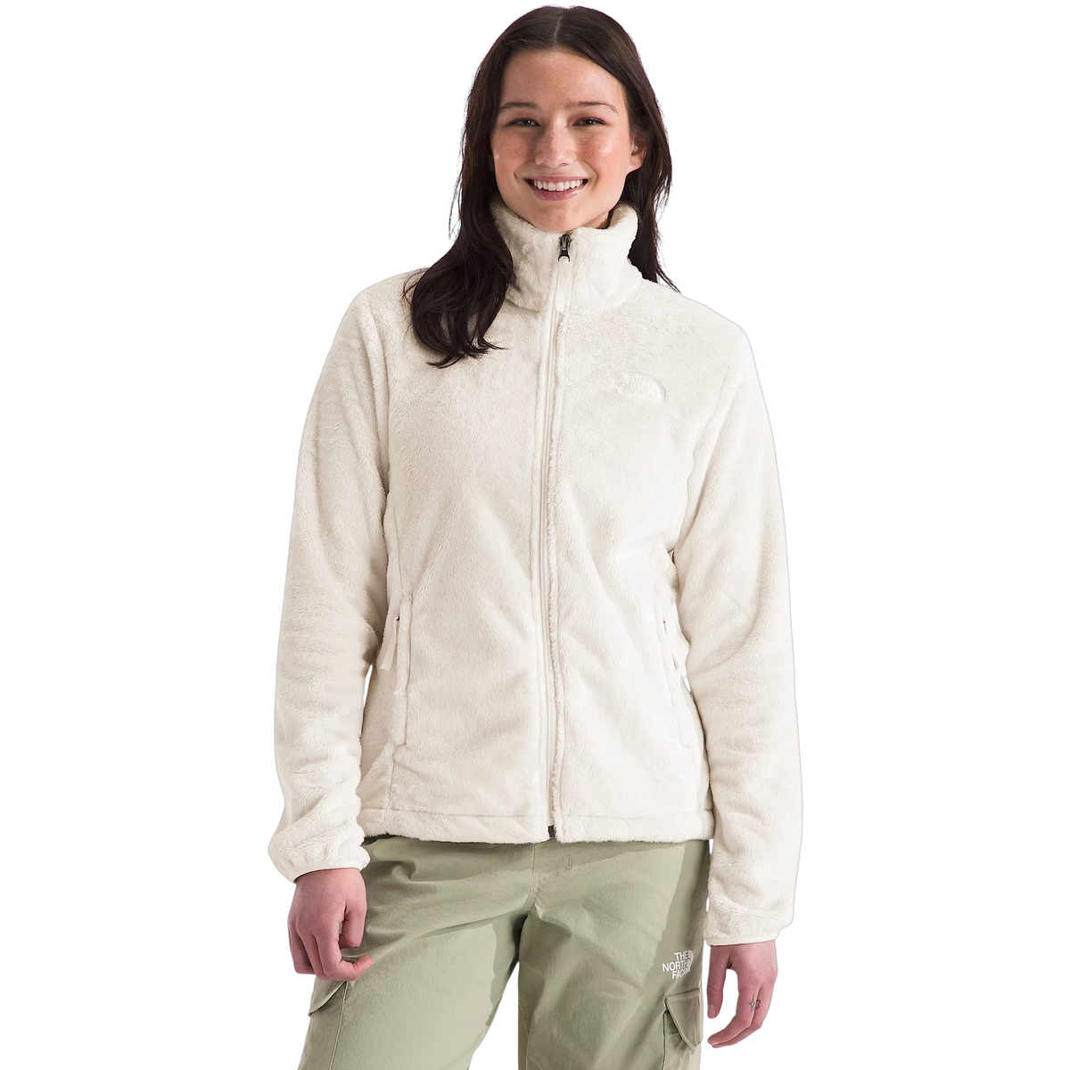 The North Face Women's Osito Fleece Jacket in White Dune — custom branded by Motive
