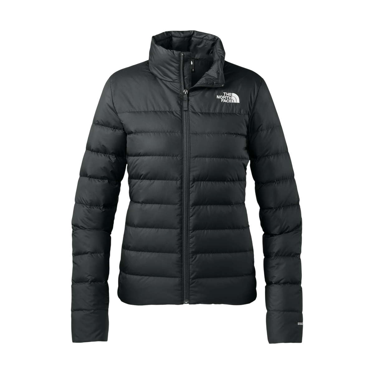 The North Face Women's Down Hybrid Jacket in TNF Black — custom branded by Motive