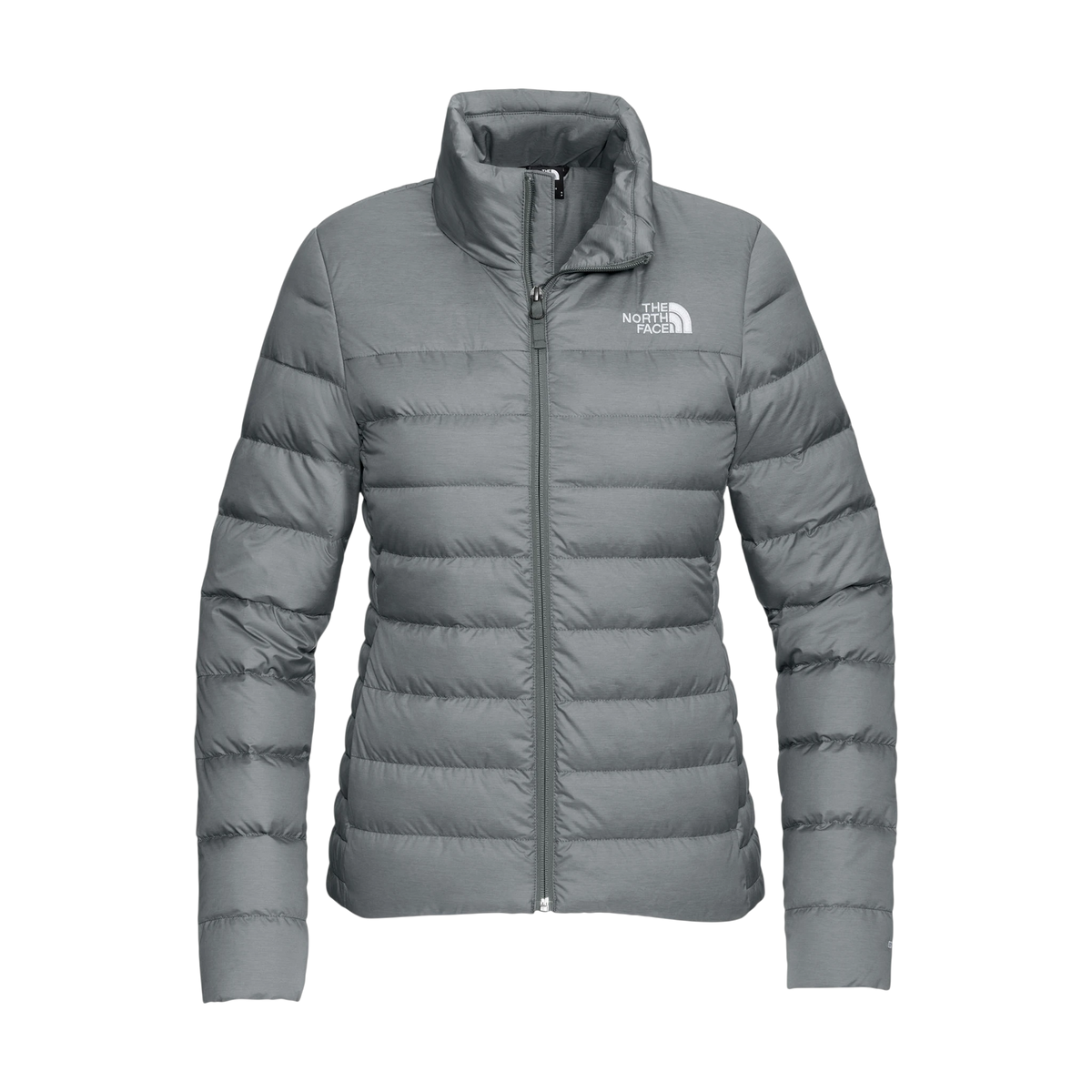 The North Face Women's Down Hybrid Jacket in TNF Medium Grey Heather — custom branded by Motive