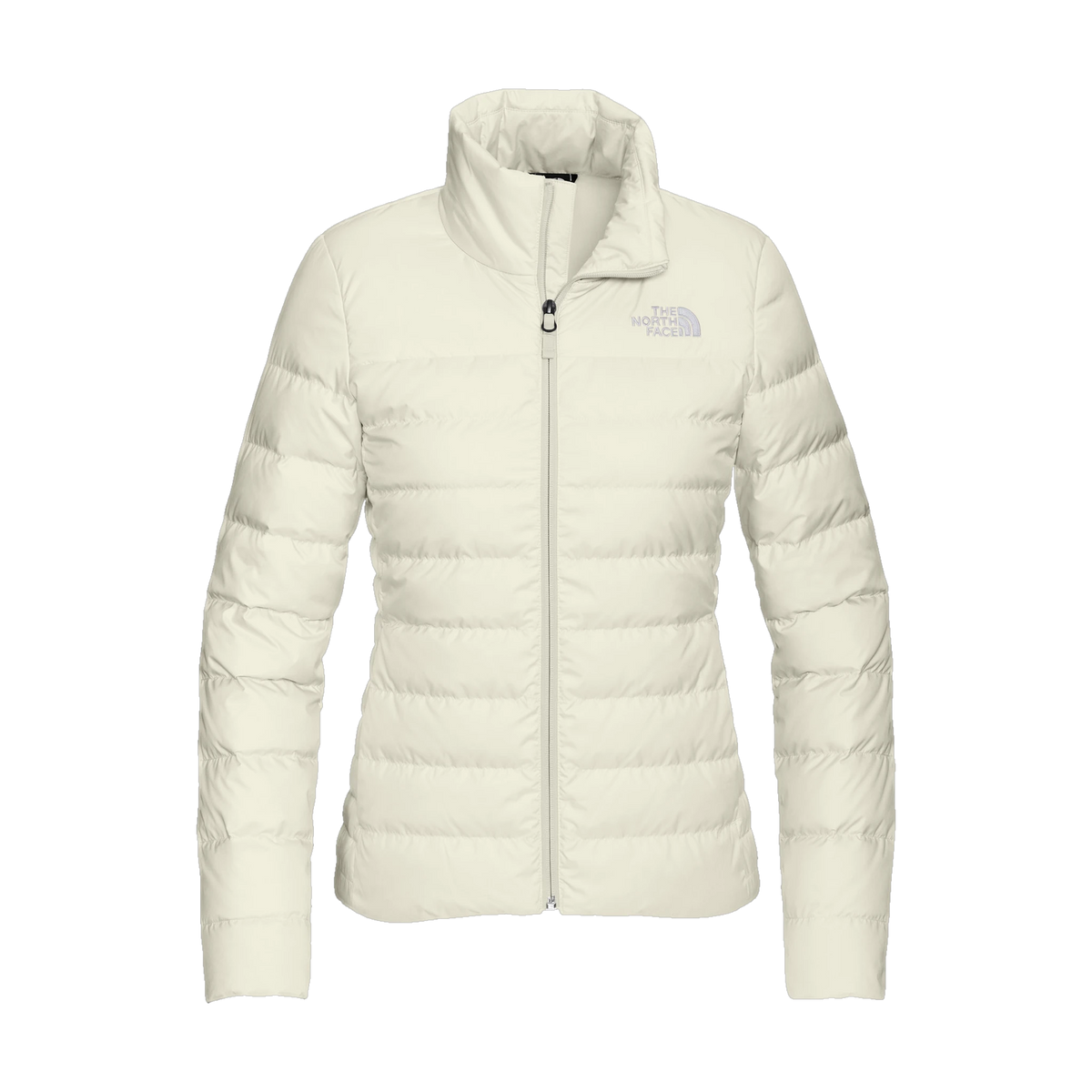 The North Face Women's Down Hybrid Jacket in Vintage White — custom branded by Motive