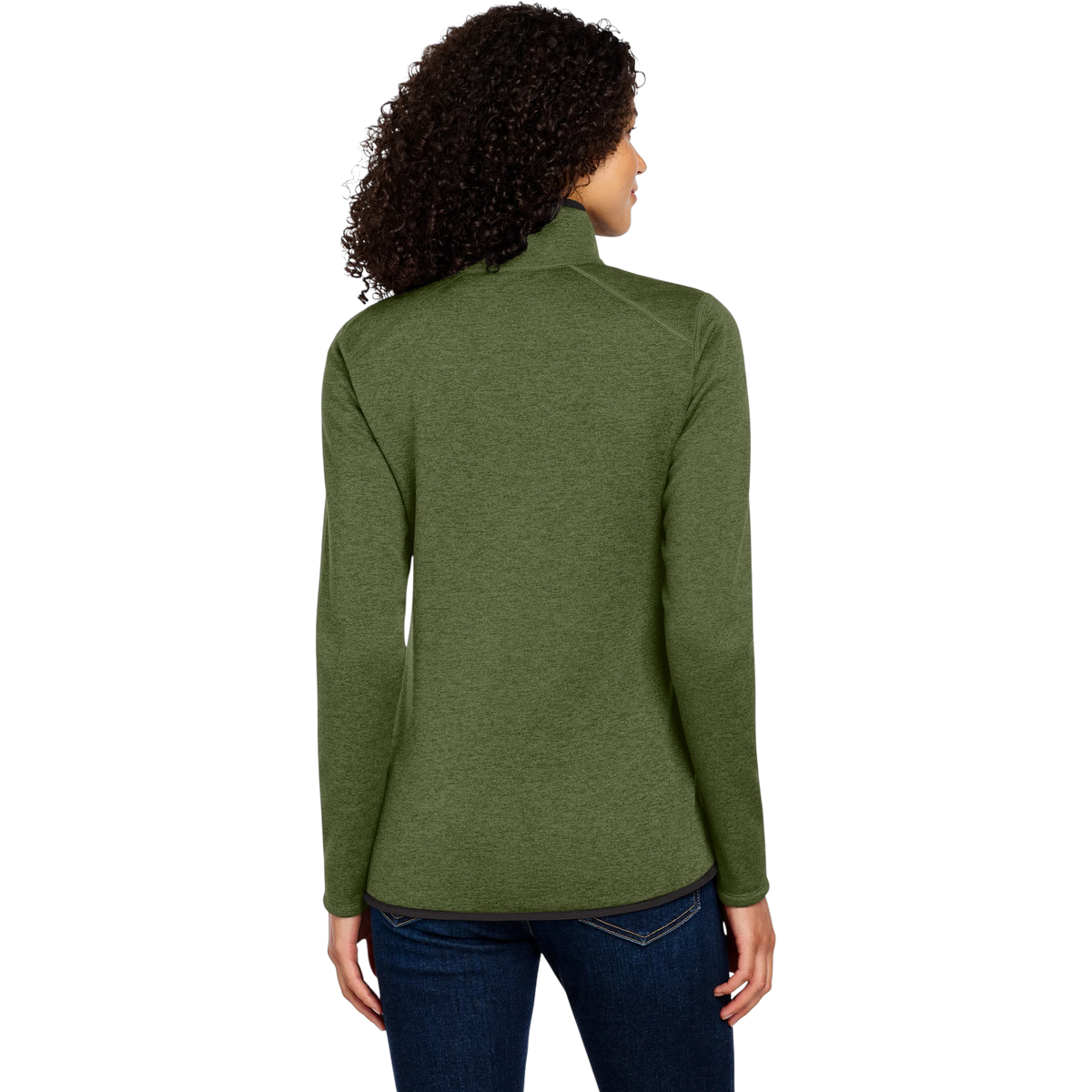 The North Face Women's Skyline Full-Zip Fleece Jacket in Four Leaf Clover Heather — custom branded by Motive