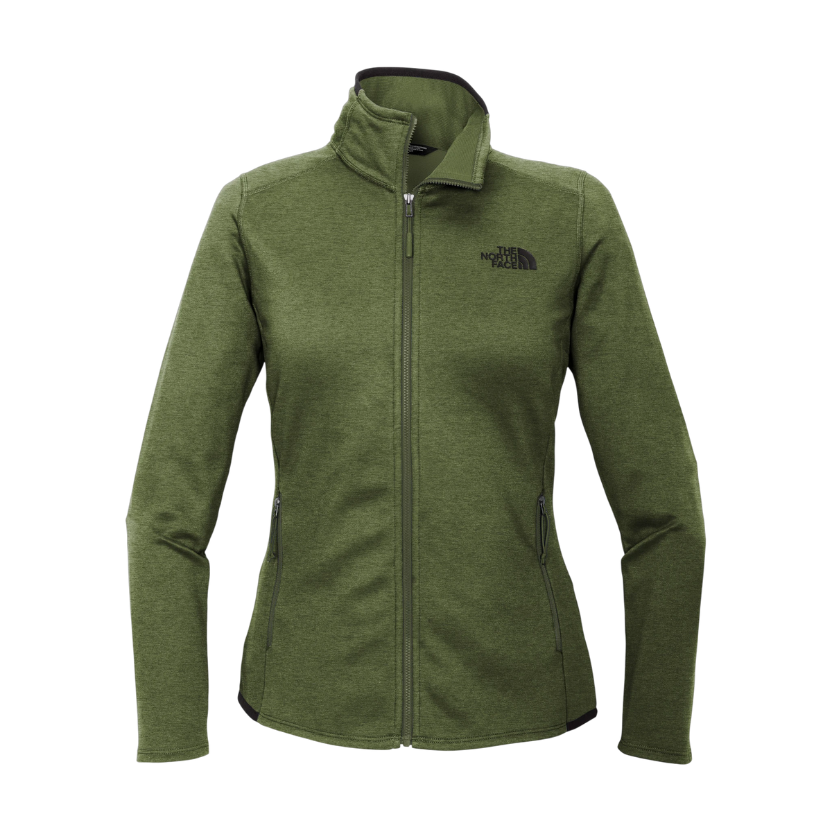 The North Face Women's Skyline Full-Zip Fleece Jacket in Four Leaf Clover Heather — custom branded by Motive
