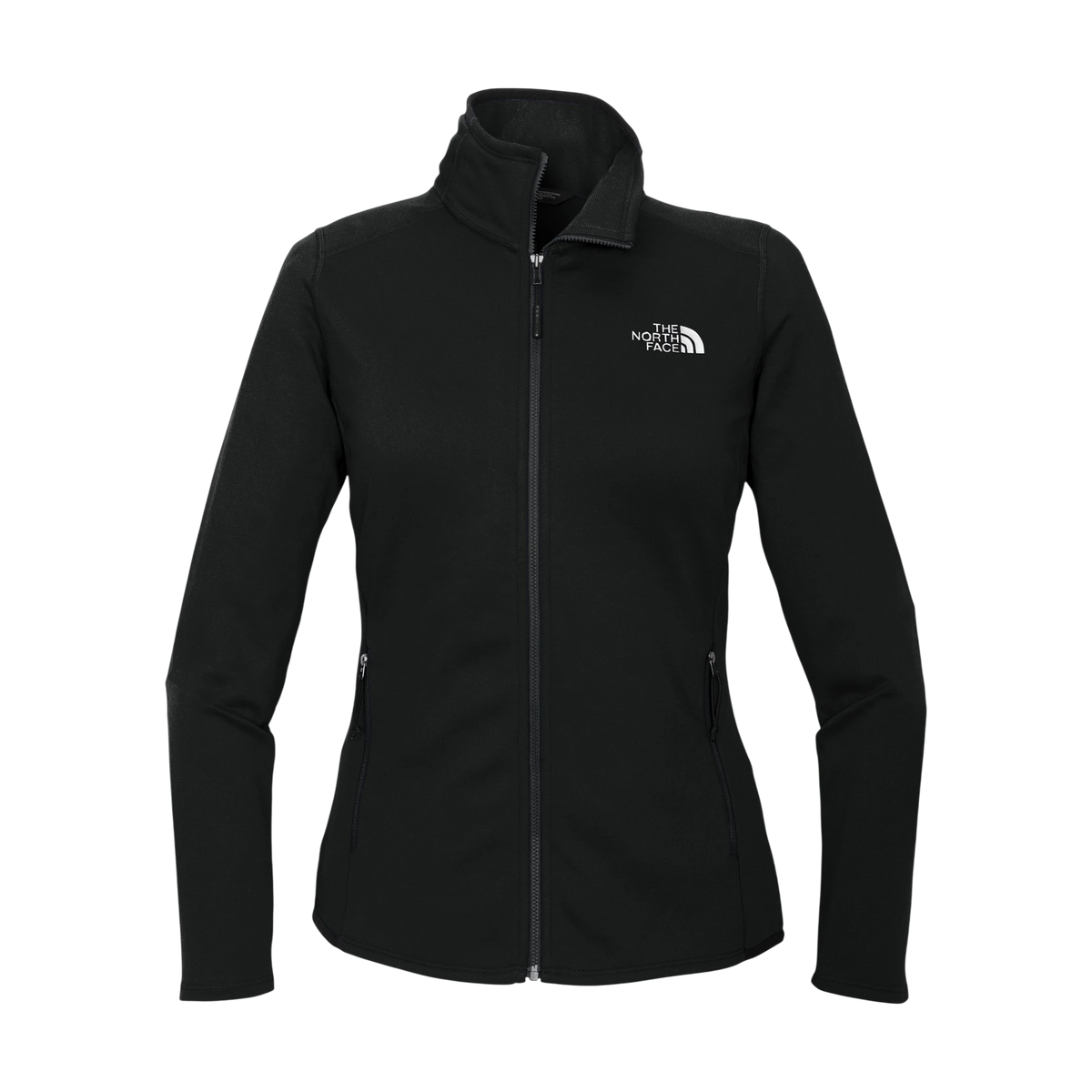 The North Face Women's Skyline Full-Zip Fleece Jacket in TNF Black — custom branded by Motive