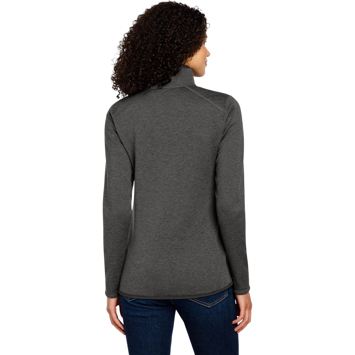 The North Face Women's Skyline Full-Zip Fleece Jacket in TNF Dark Grey Heather — custom branded by Motive