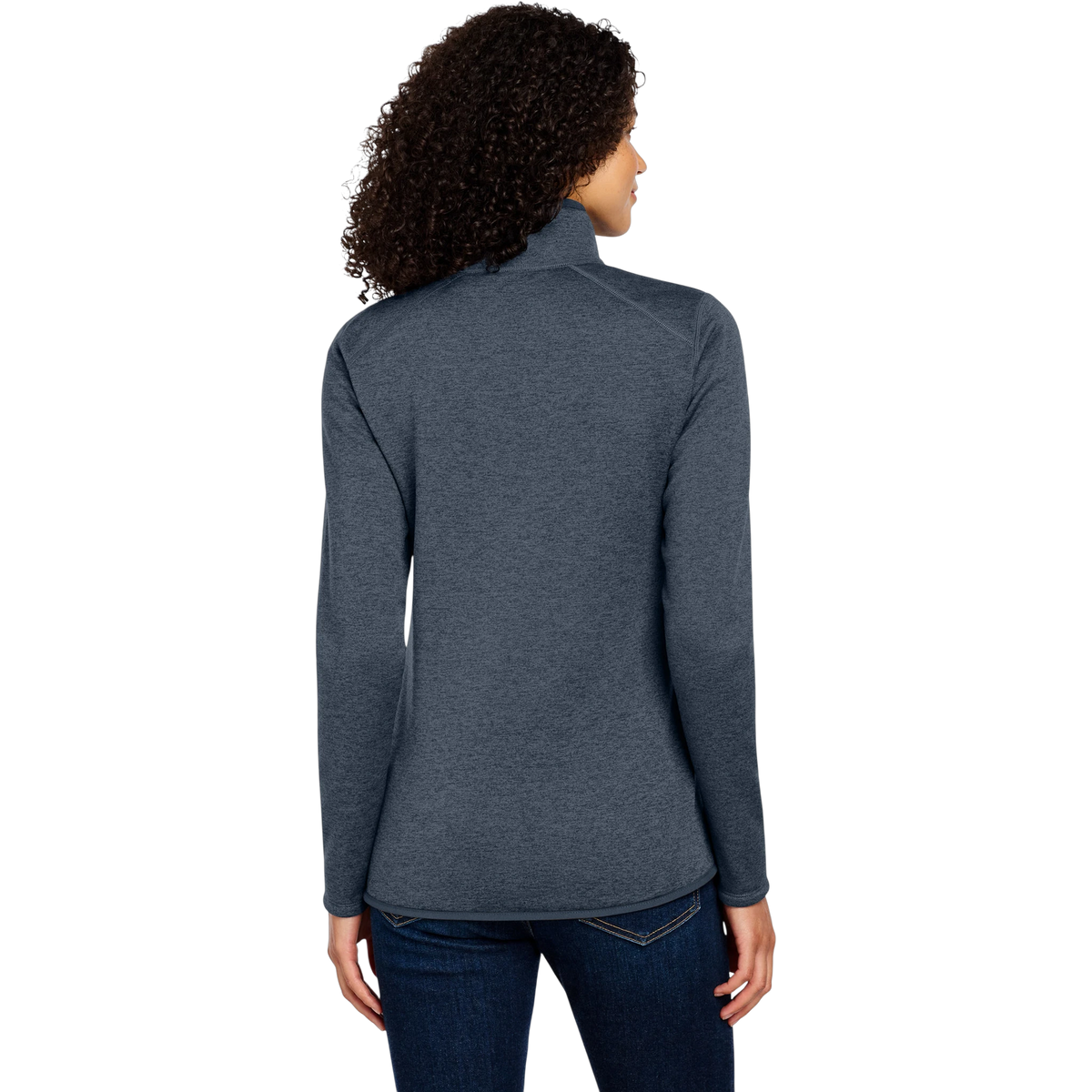 The North Face Women's Skyline Full-Zip Fleece Jacket in Urban Navy Heather — custom branded by Motive