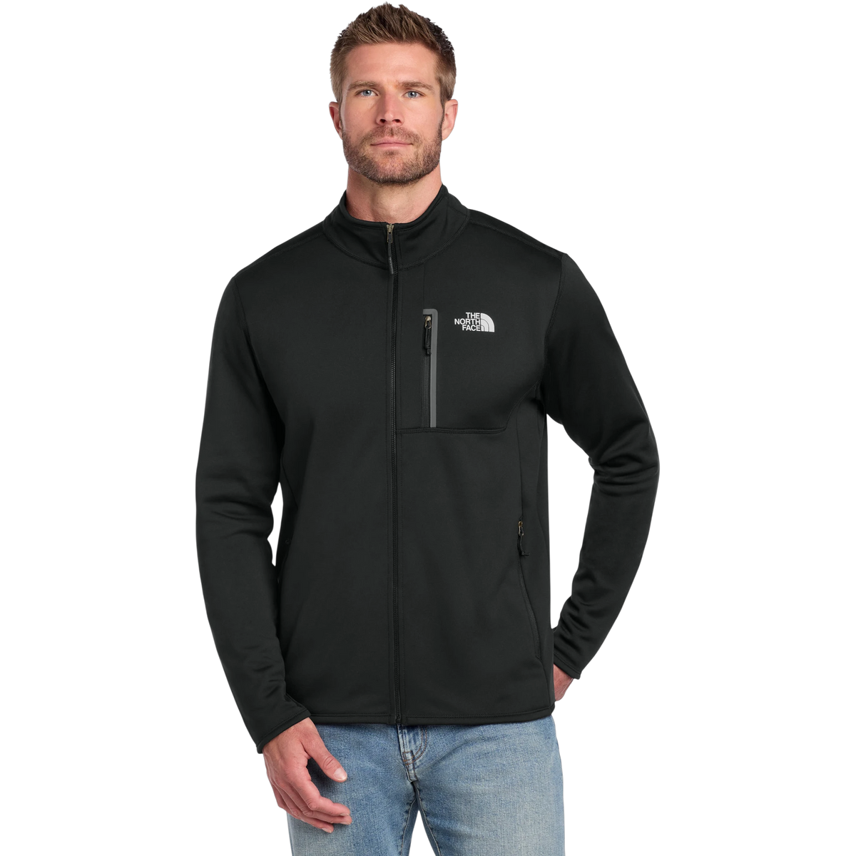 The North Face Skyline Full-Zip Fleece Jacket in TNF Black — custom branded by Motive