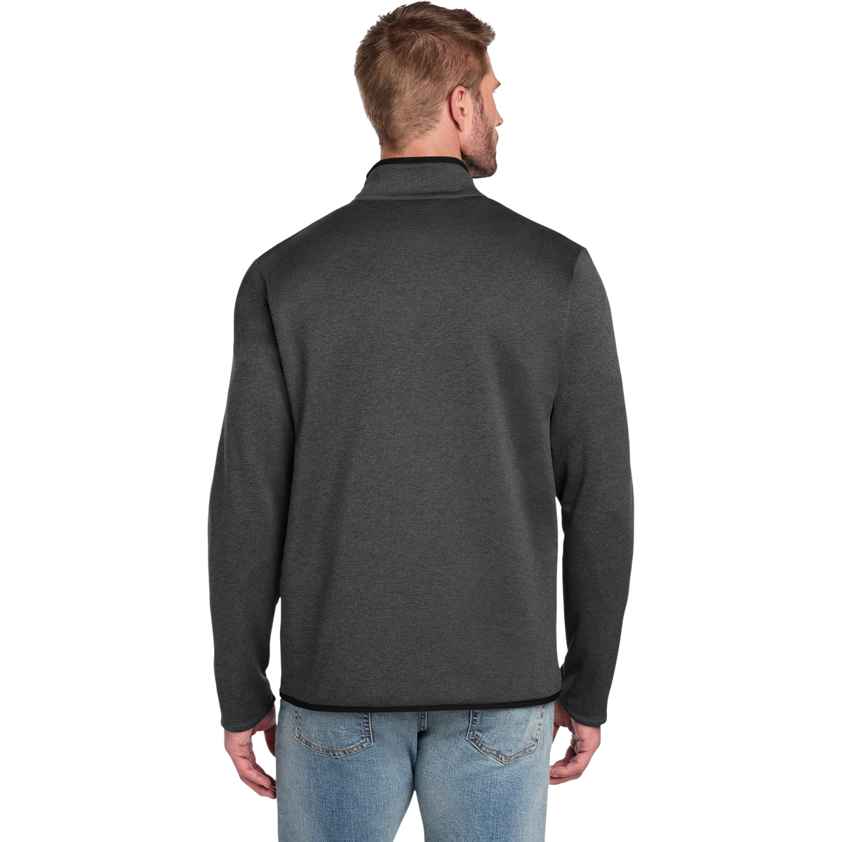 The North Face Skyline Full-Zip Fleece Jacket in TNF Dark Grey Heather — custom branded by Motive