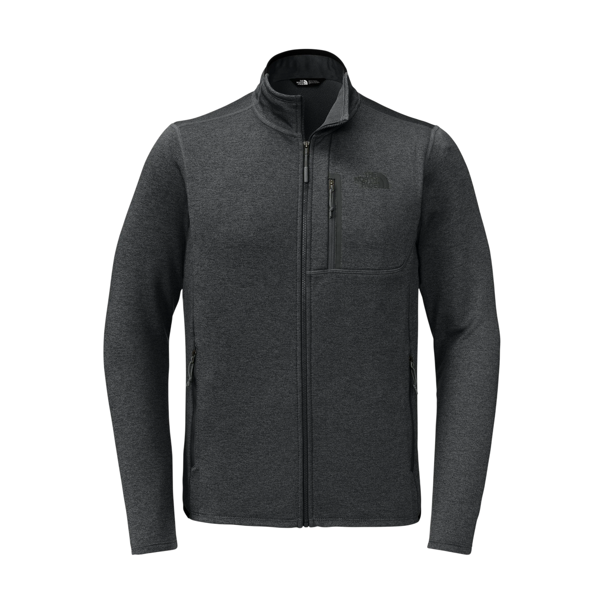 The North Face Skyline Full-Zip Fleece Jacket in TNF Dark Grey Heather — custom branded by Motive