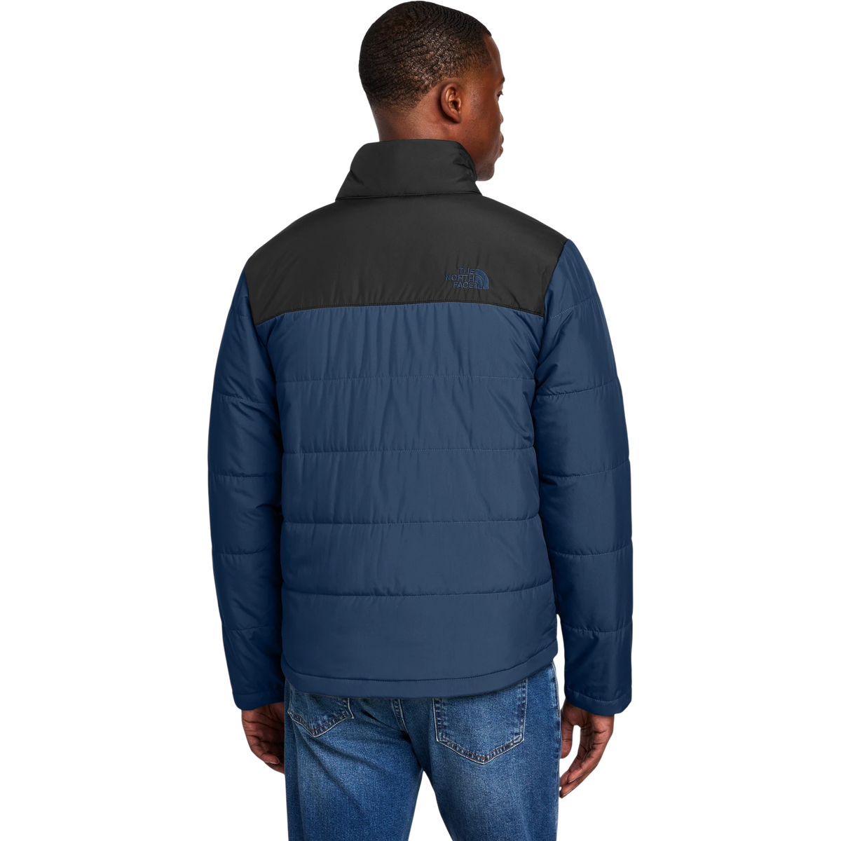 The North Face Chest Logo Everyday Insulated Jacket in Shady Blue — custom branded by Motive