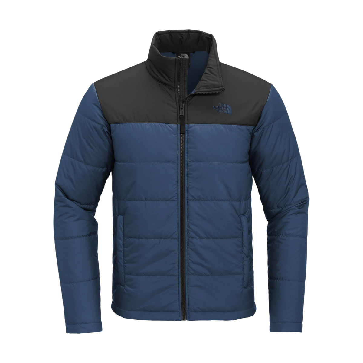 The North Face Chest Logo Everyday Insulated Jacket in Shady Blue — custom branded by Motive