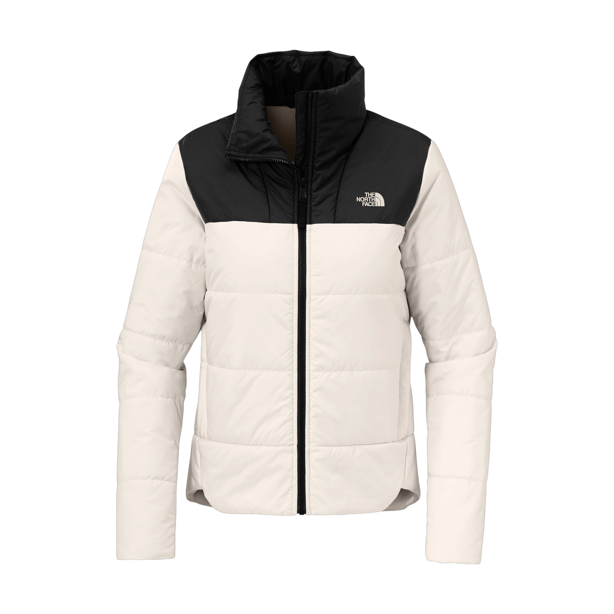 The North Face Women's Chest Logo Everyday Insulated Jacket in Vintage White — custom branded by Motive