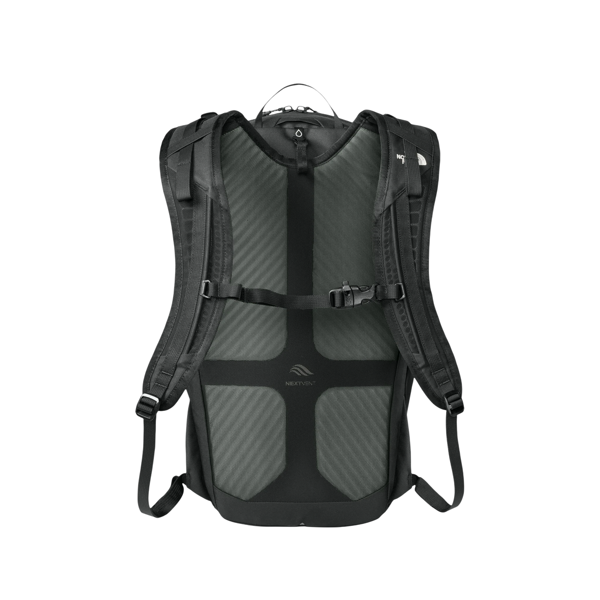 The North Face 18L Backpack in TNF Black — custom branded by Motive