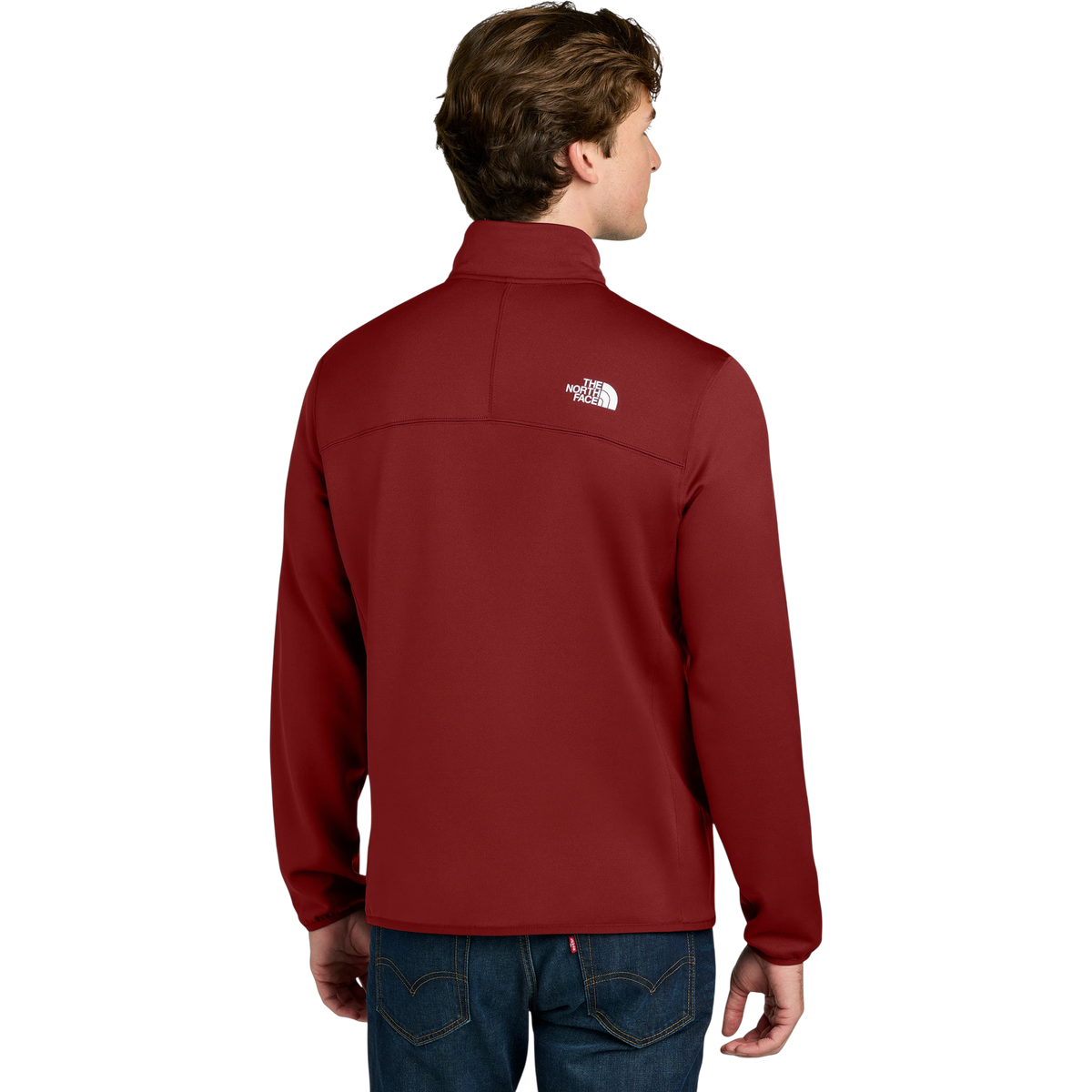 The North Face Dove Creek Full-Zip Fleece Jacket in Cardinal Red — custom branded by Motive