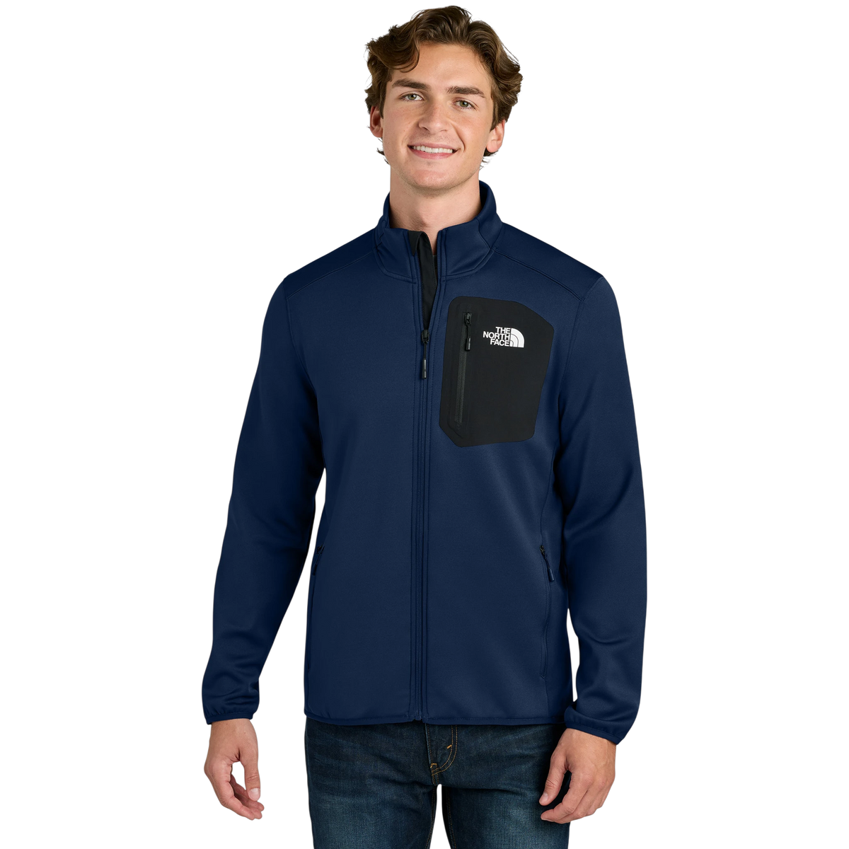 The North Face Dove Creek Full-Zip Fleece Jacket in Lunar Blue — custom branded by Motive