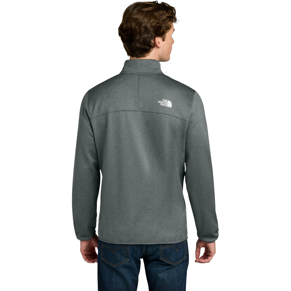 The North Face Dove Creek Full-Zip Fleece Jacket in TNF Medium Grey Heather — custom branded by Motive