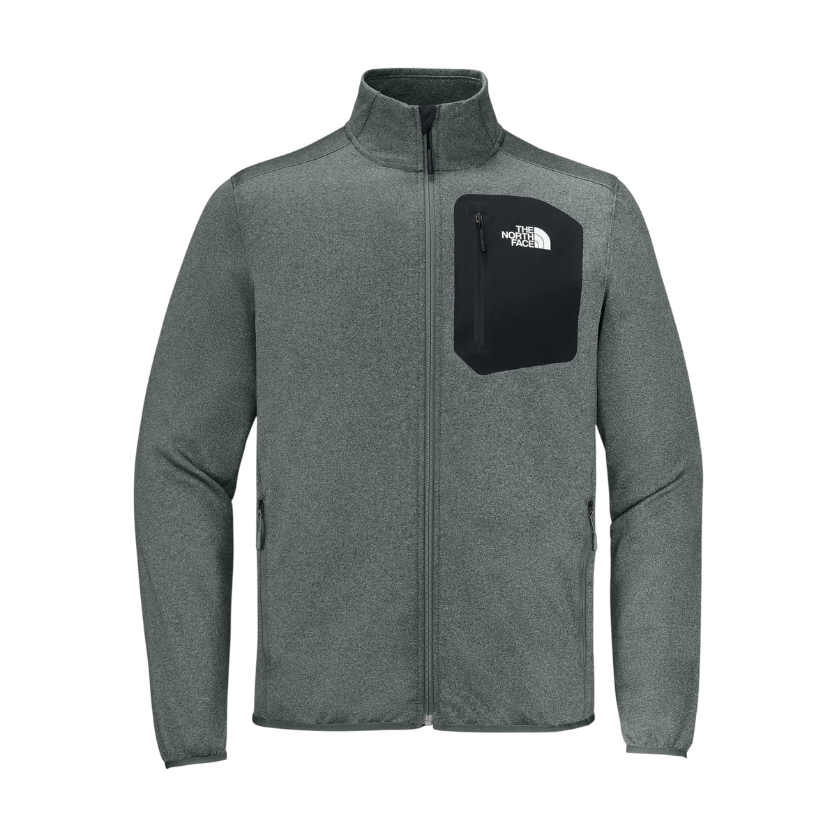 The North Face Dove Creek Full-Zip Fleece Jacket in TNF Medium Grey Heather — custom branded by Motive