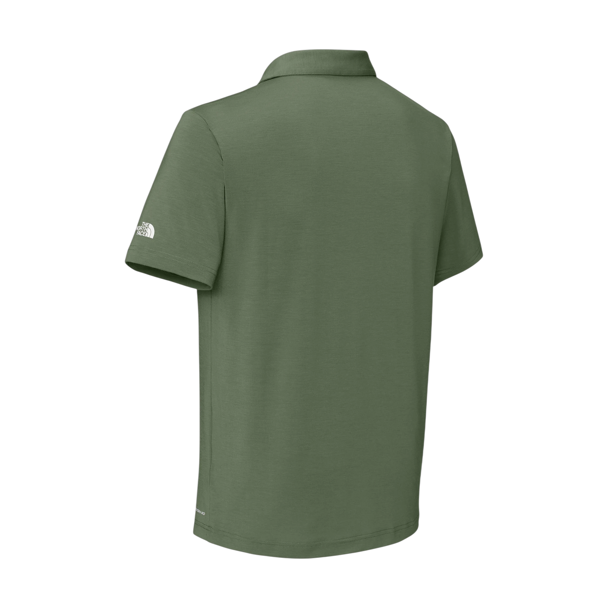 The North Face Canyon Crest Polo in Bark Mist Green — custom branded by Motive