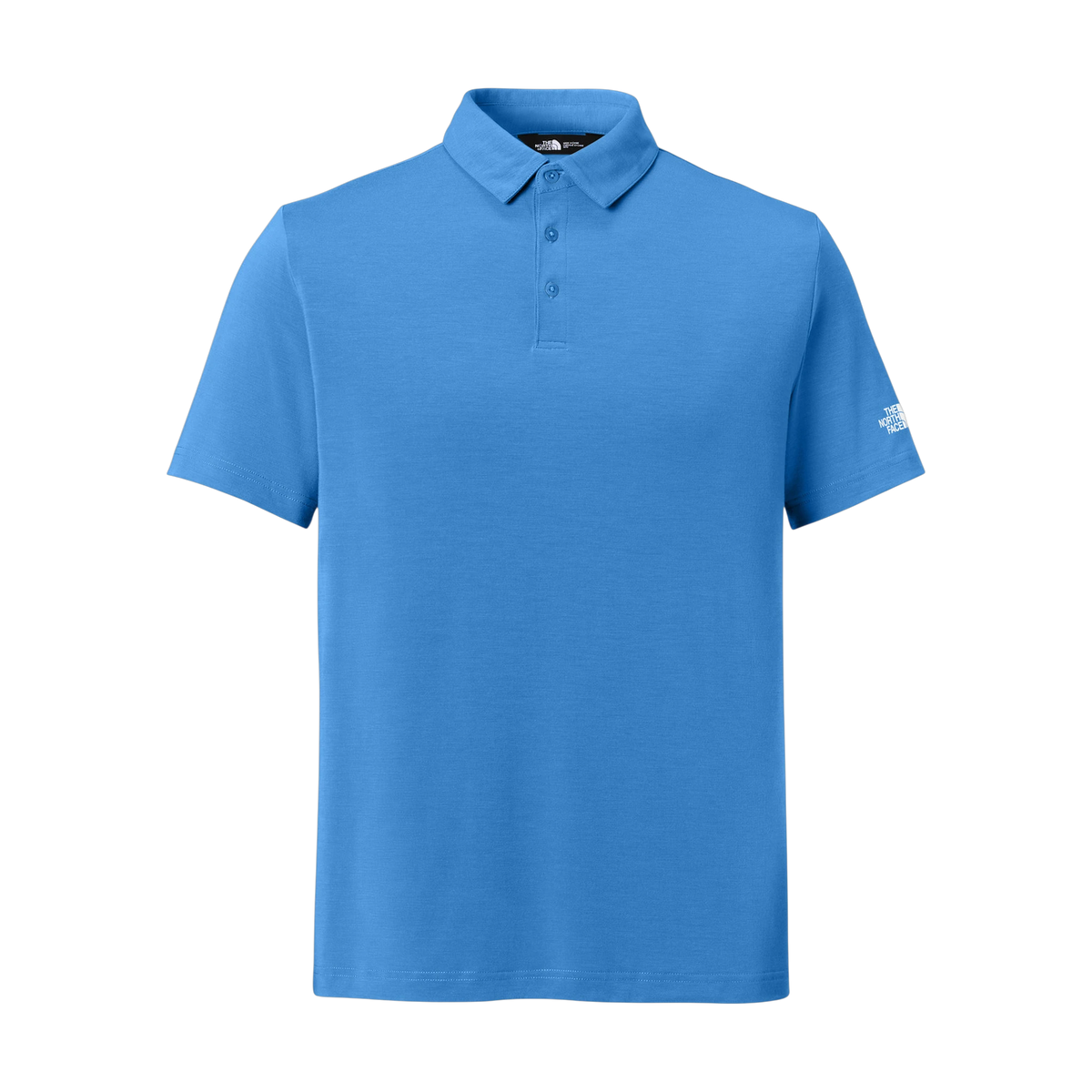The North Face Canyon Crest Polo in Marina Blue — custom branded by Motive