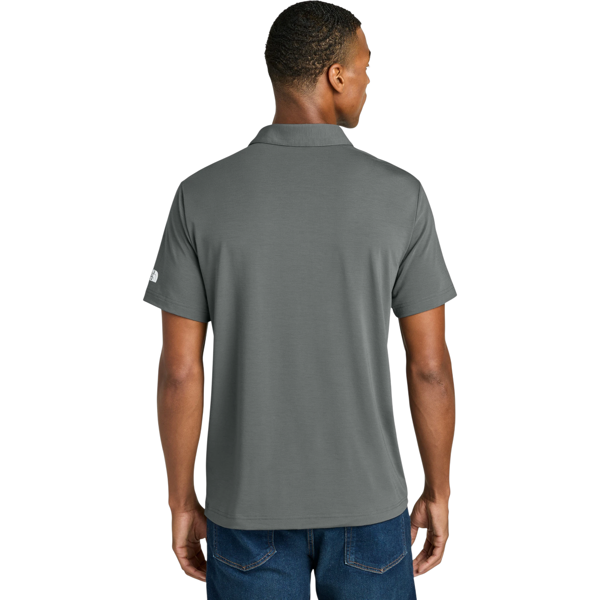 The North Face Canyon Crest Polo in Smoked Pearl Grey — custom branded by Motive
