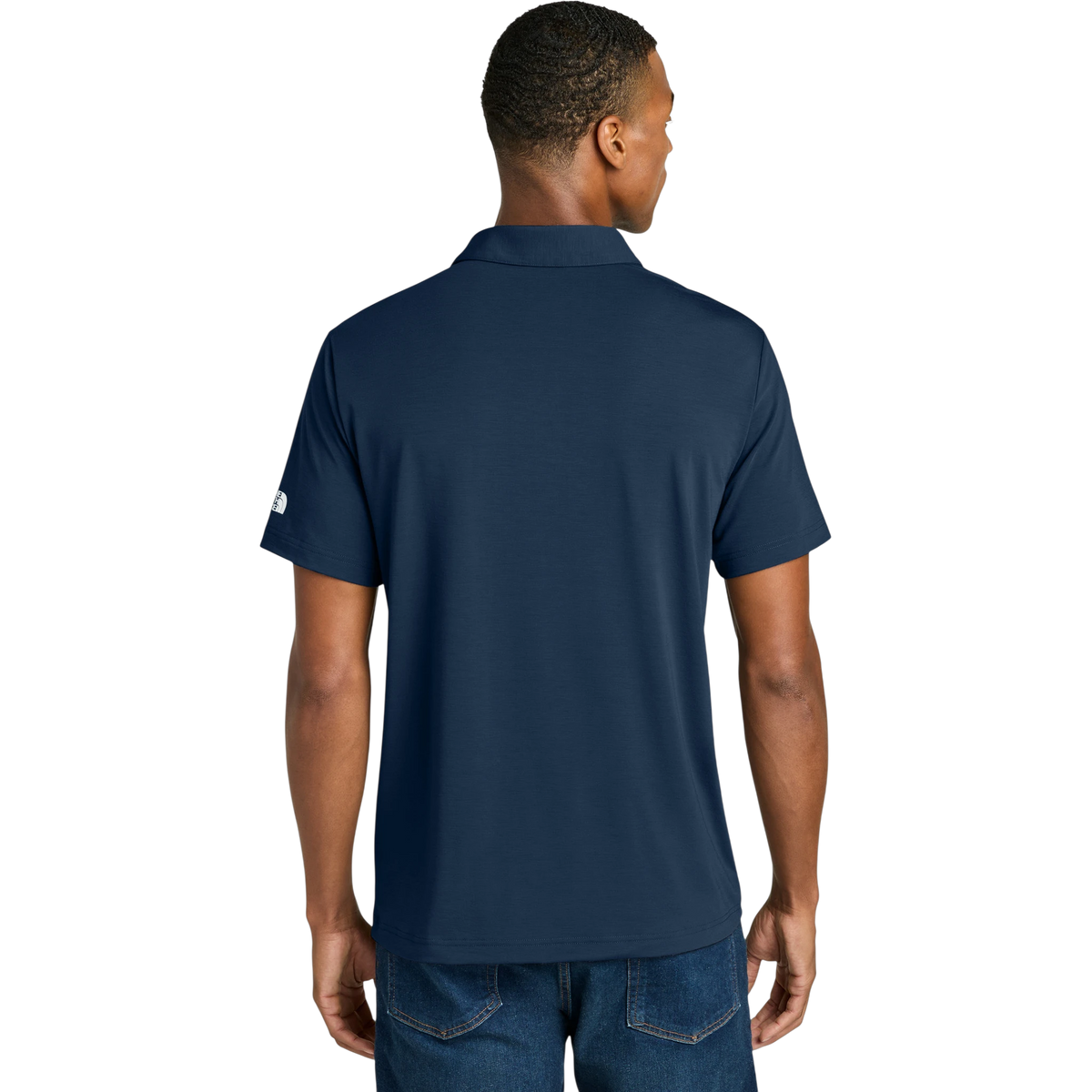 The North Face Canyon Crest Polo in Summit Navy — custom branded by Motive