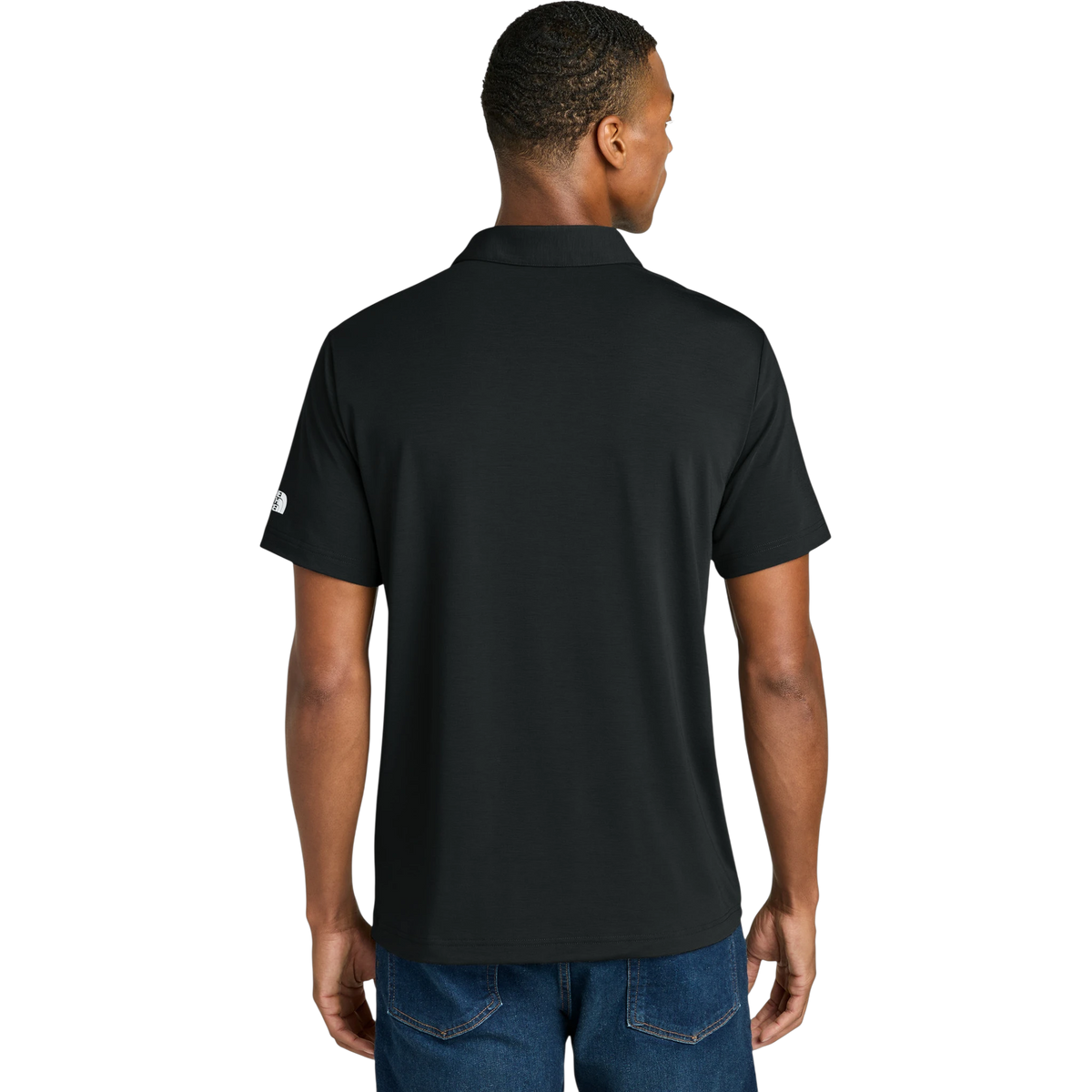 The North Face Canyon Crest Polo in TNF Black — custom branded by Motive