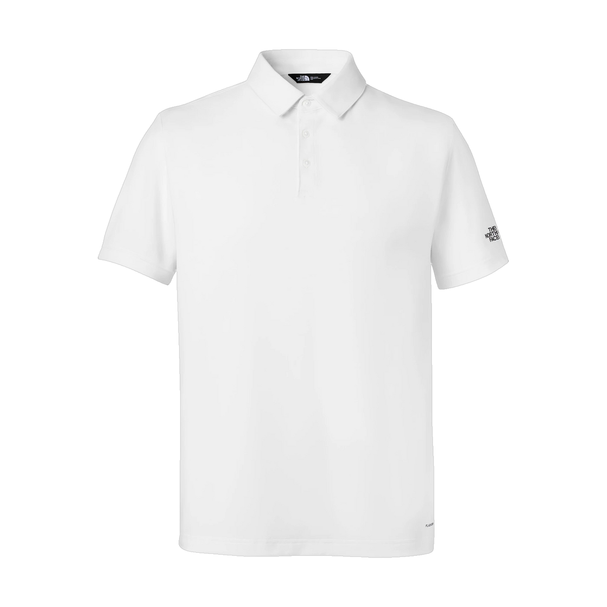 The North Face Canyon Crest Polo in TNF White — custom branded by Motive