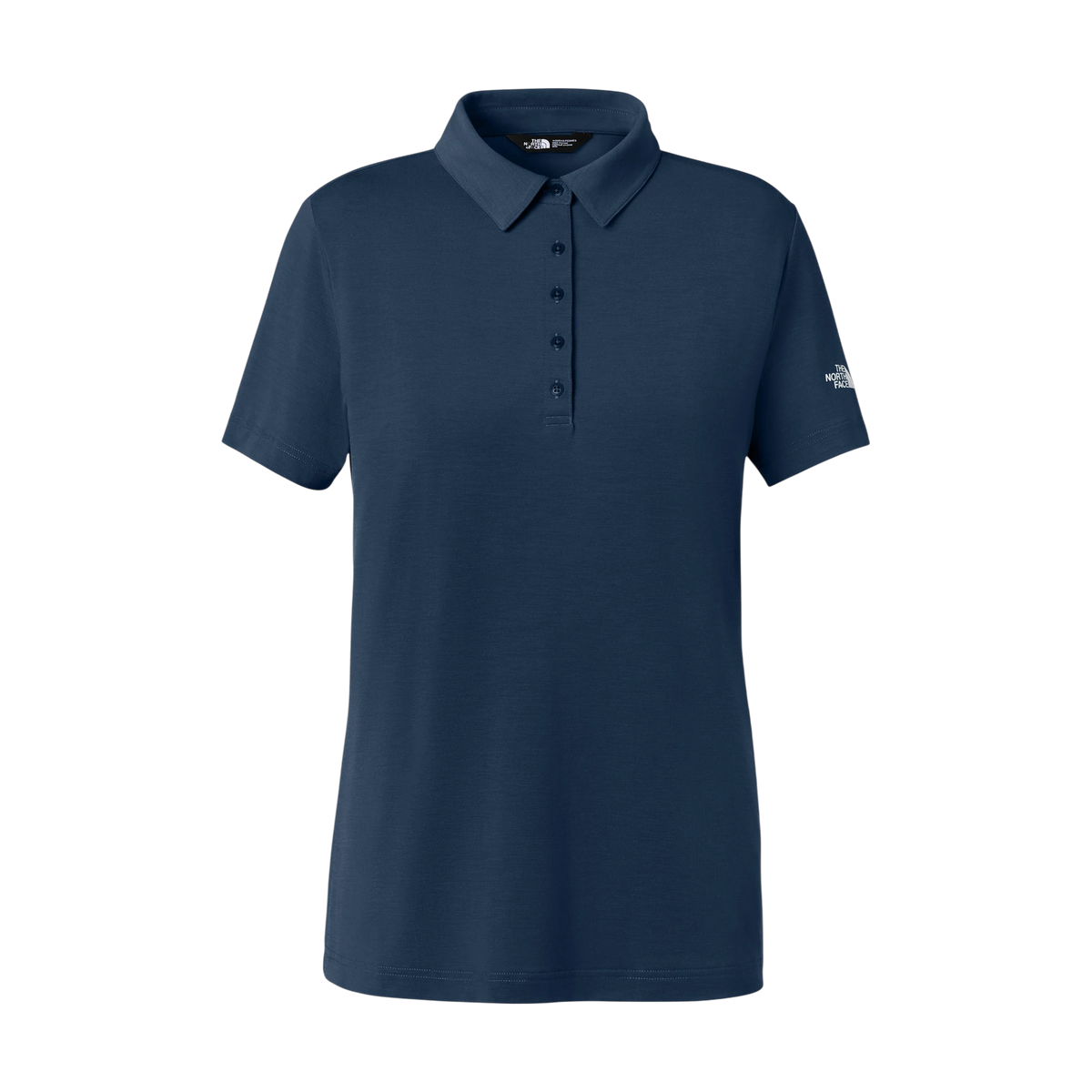 The North Face Women's Canyon Crest Polo in Summit Navy — custom branded by Motive