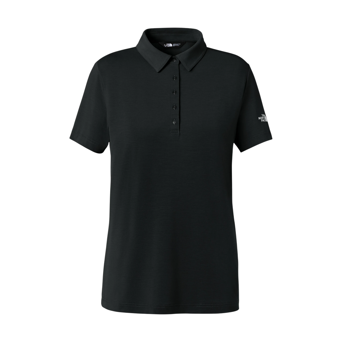 The North Face Women's Canyon Crest Polo in TNF Black — custom branded by Motive