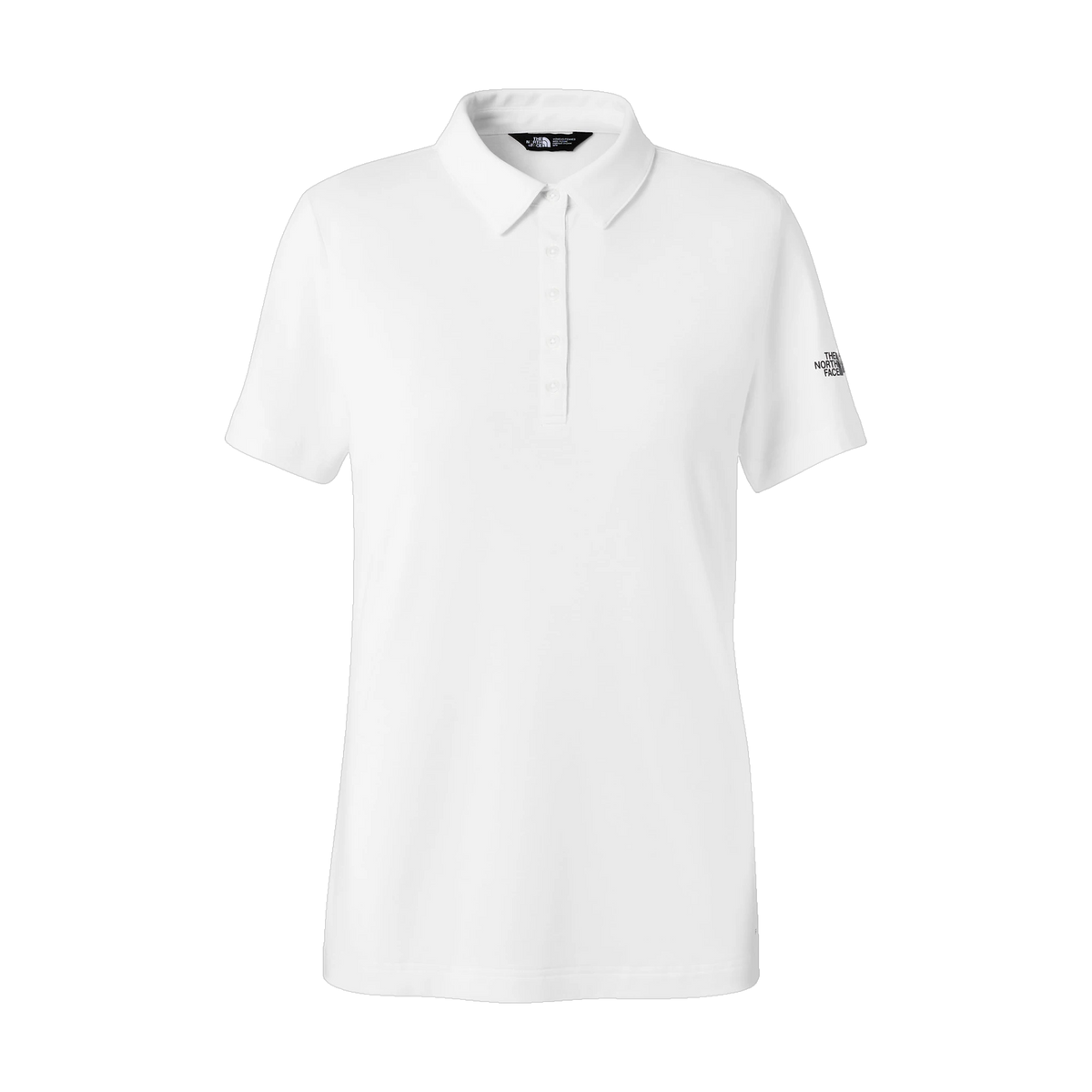 The North Face Women's Canyon Crest Polo in TNF White — custom branded by Motive