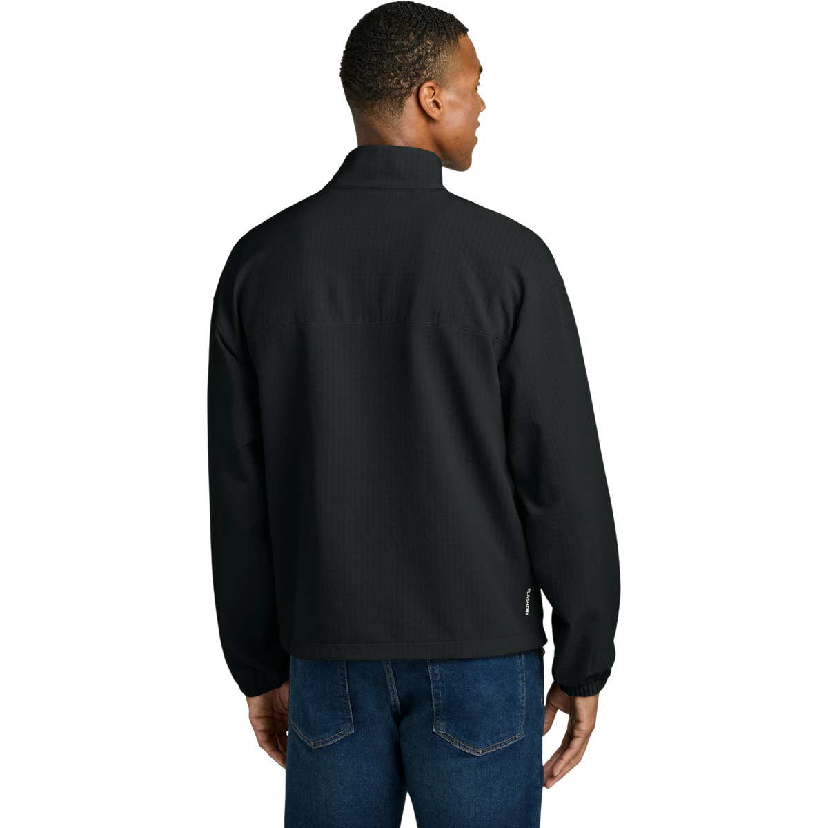 The North Face Mountain Horizon Jacket in TNF Black — custom branded by Motive