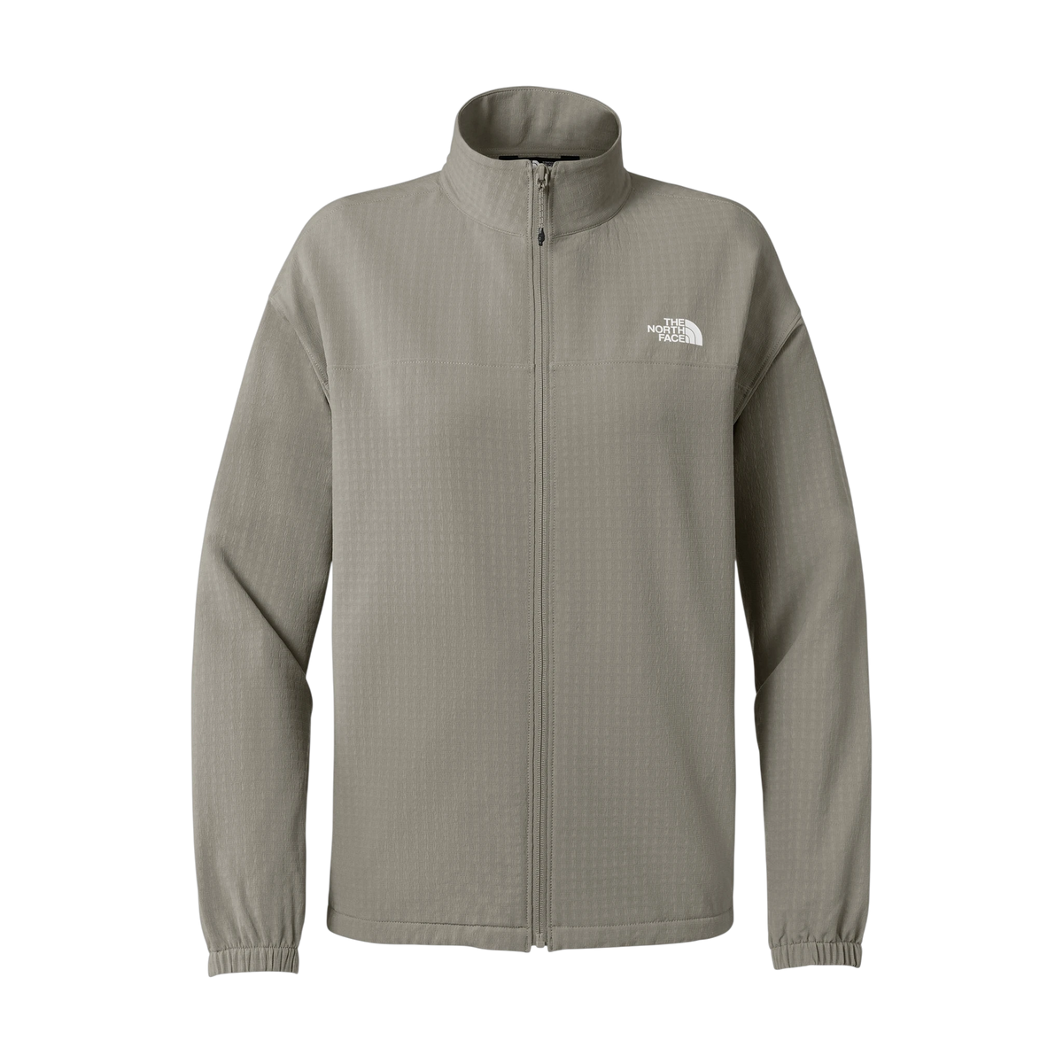 The North Face Women's Mountain Horizon Jacket in Stone Slab Grey — custom branded by Motive