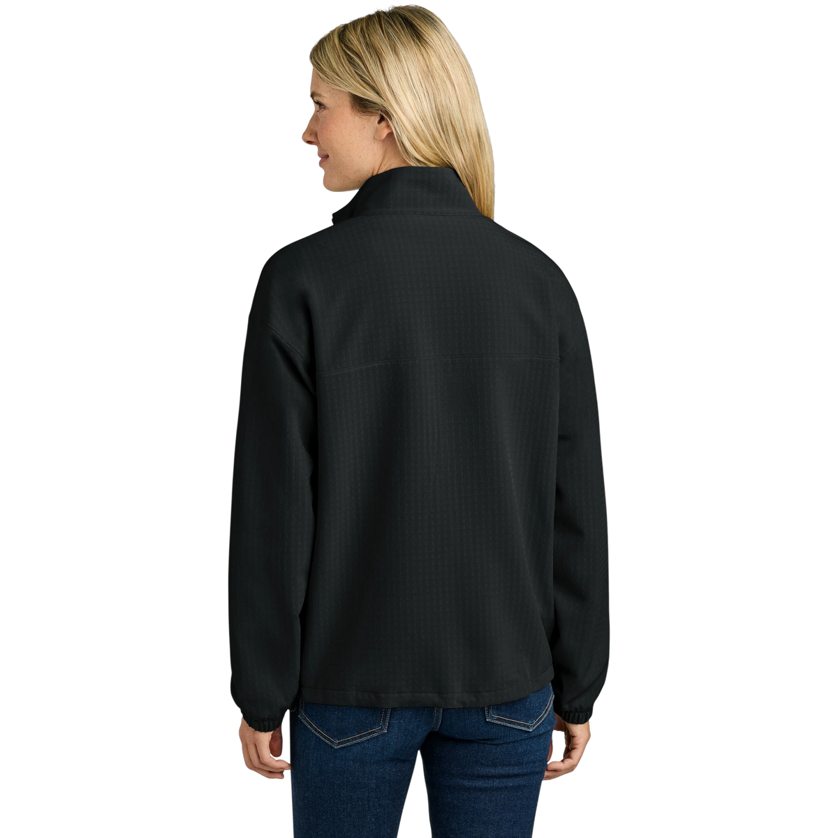 The North Face Women's Mountain Horizon Jacket in TNF Black — custom branded by Motive