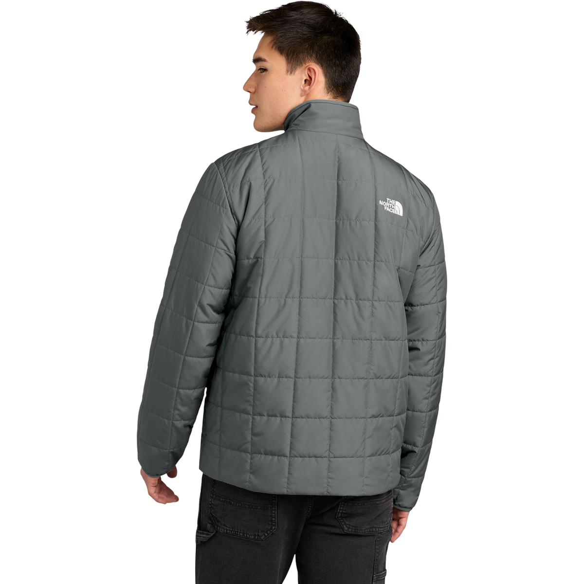 The North Face Iron Drift Quilted Jacket in Smoked Pearl Grey — custom branded by Motive