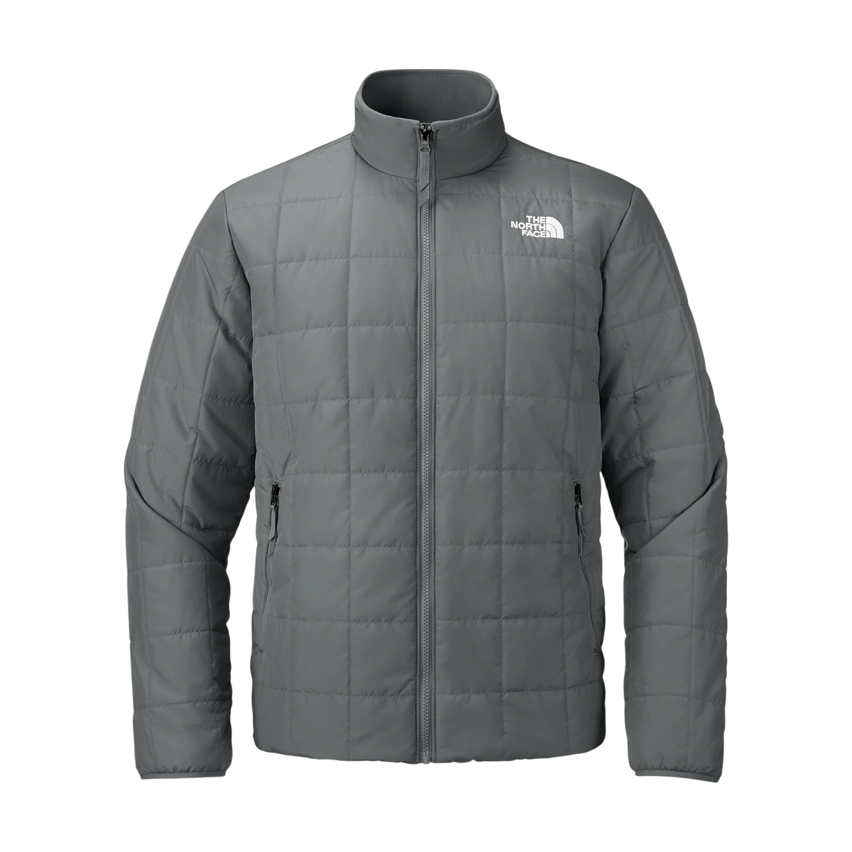The North Face Iron Drift Quilted Jacket in Smoked Pearl Grey — custom branded by Motive