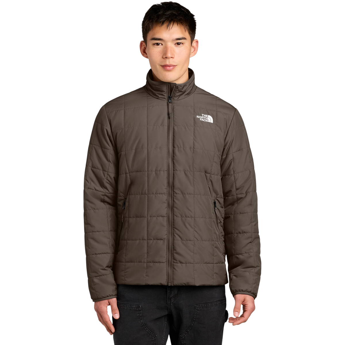 The North Face Iron Drift Quilted Jacket in Smokey Brown — custom branded by Motive
