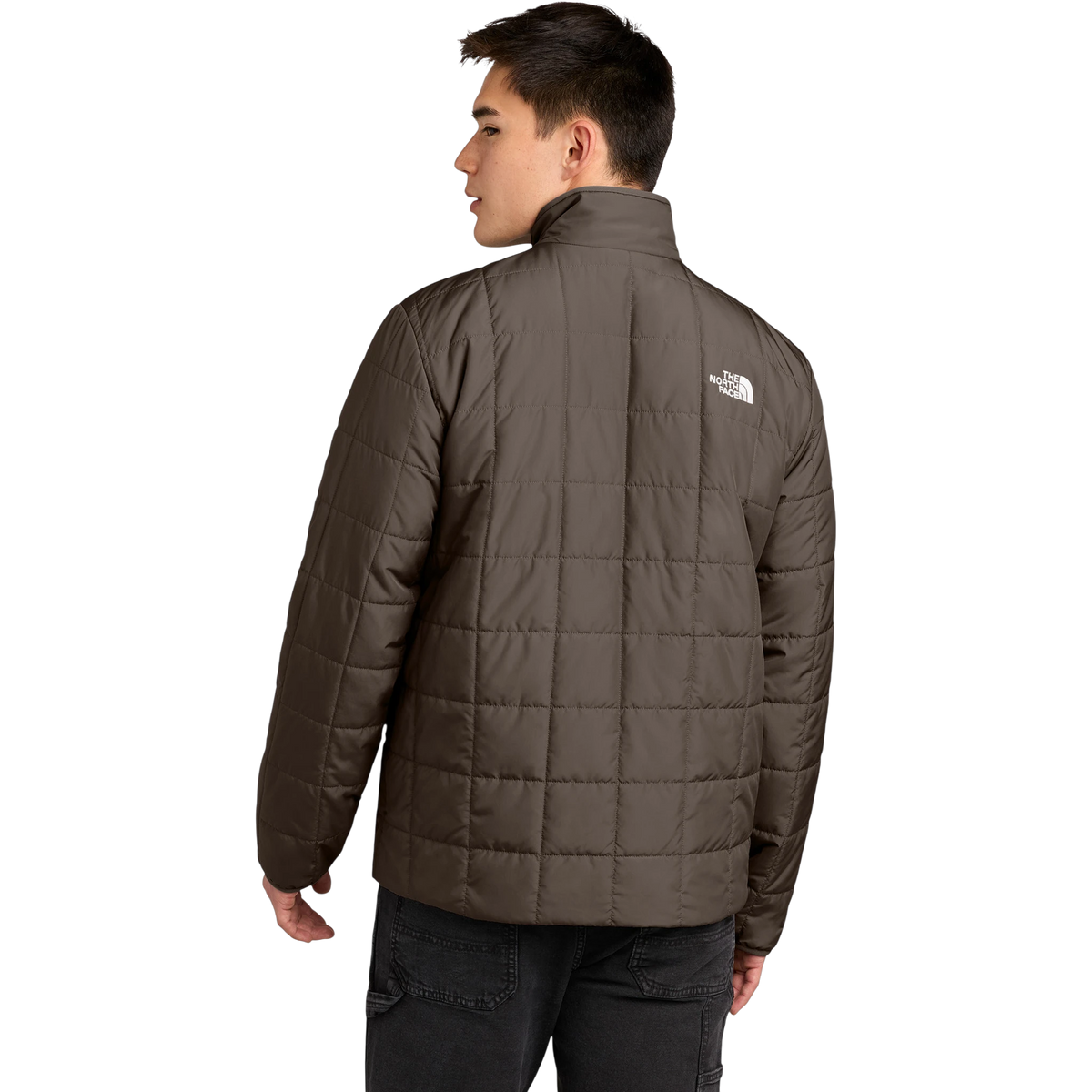 The North Face Iron Drift Quilted Jacket in Smokey Brown — custom branded by Motive