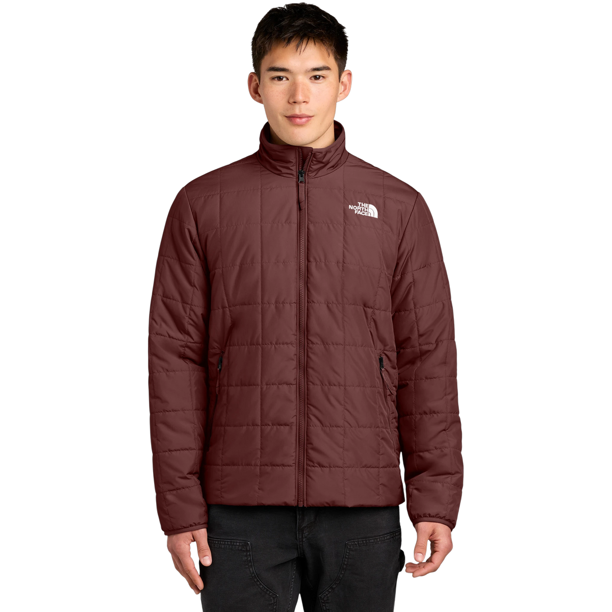 The North Face Iron Drift Quilted Jacket in Sumac Burgundy — custom branded by Motive