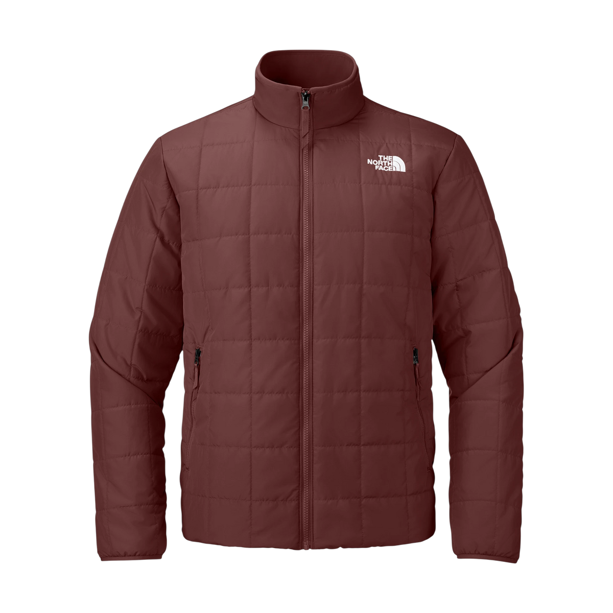 The North Face Iron Drift Quilted Jacket in Sumac Burgundy — custom branded by Motive