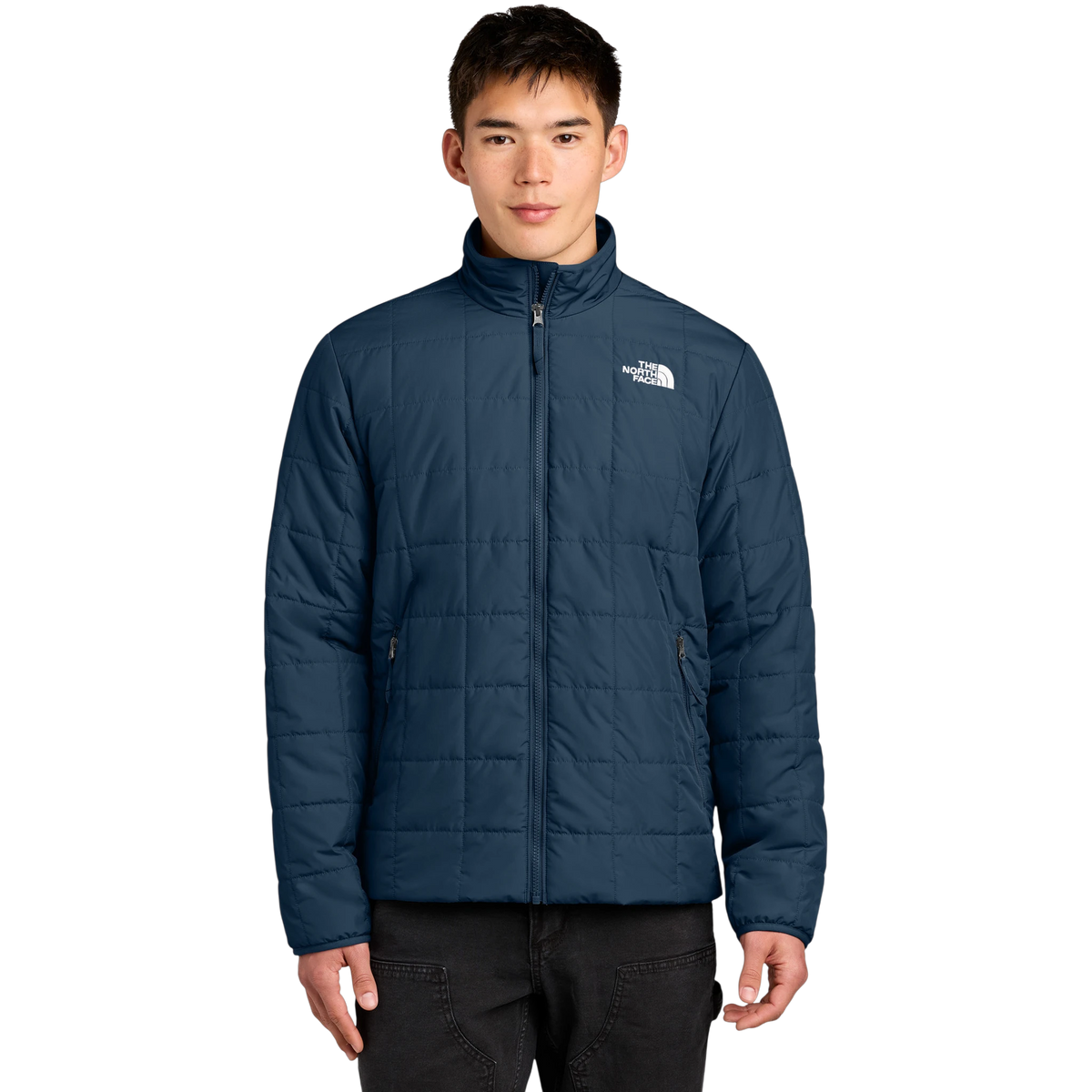 The North Face Iron Drift Quilted Jacket in Summit Navy — custom branded by Motive