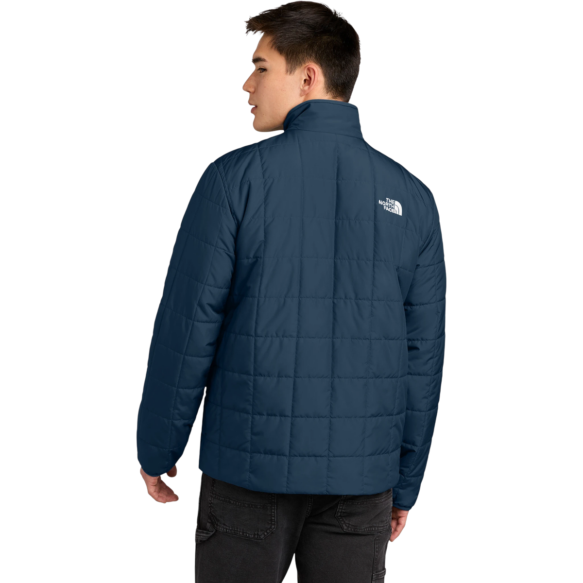 The North Face Iron Drift Quilted Jacket in Summit Navy — custom branded by Motive
