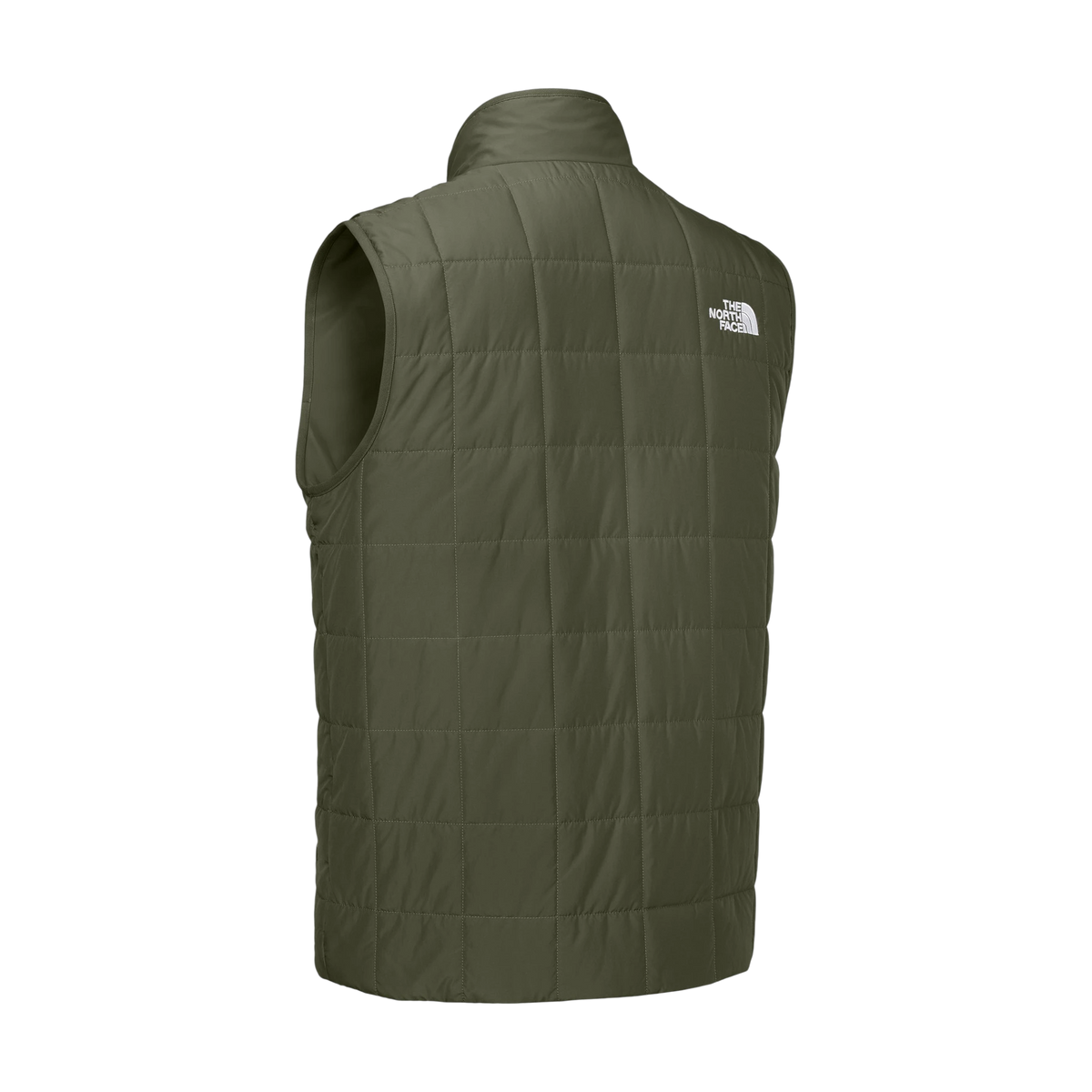 The North Face Iron Drift Quilted Vest in New Taupe Green — custom branded by Motive