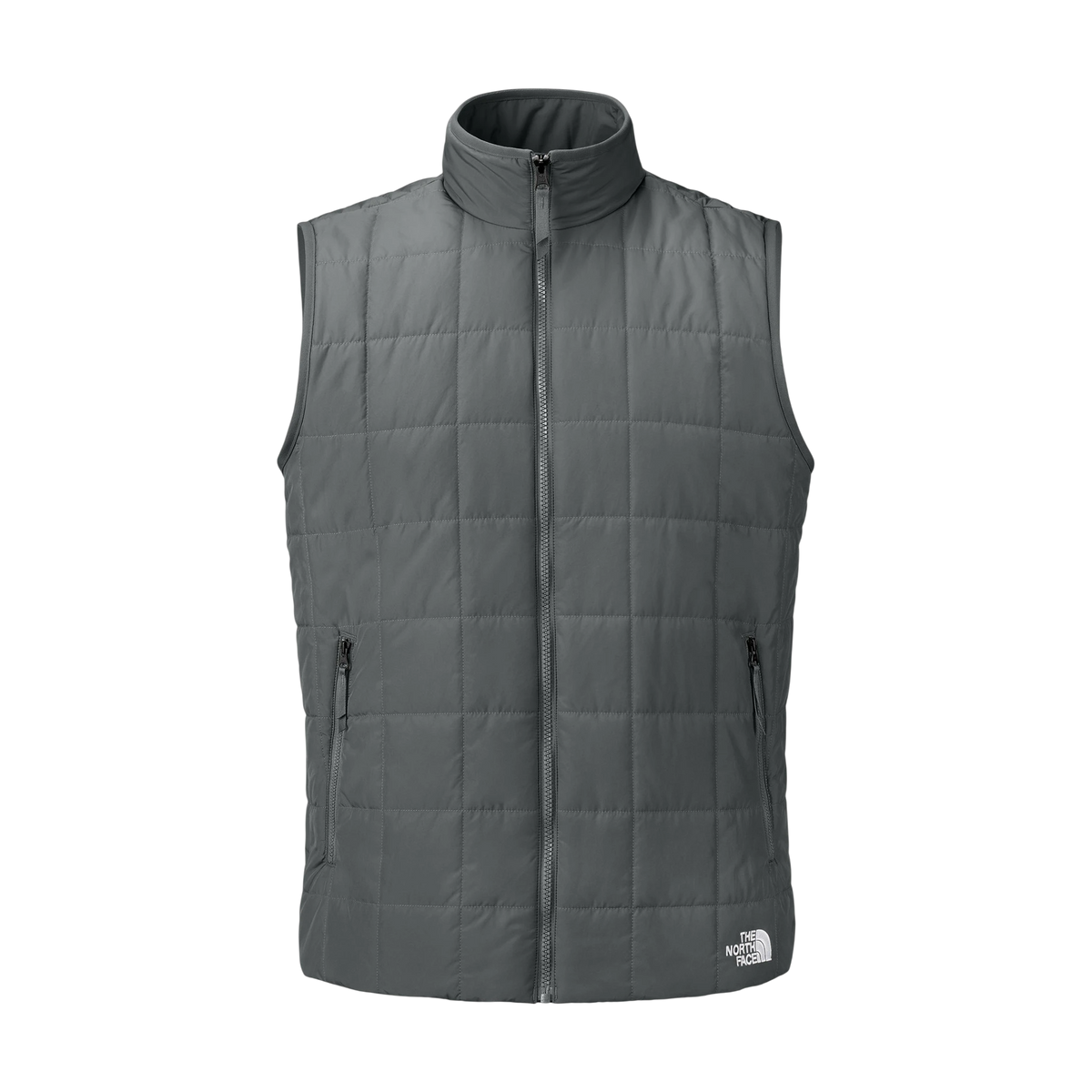 The North Face Iron Drift Quilted Vest in Smoked Pearl Grey — custom branded by Motive