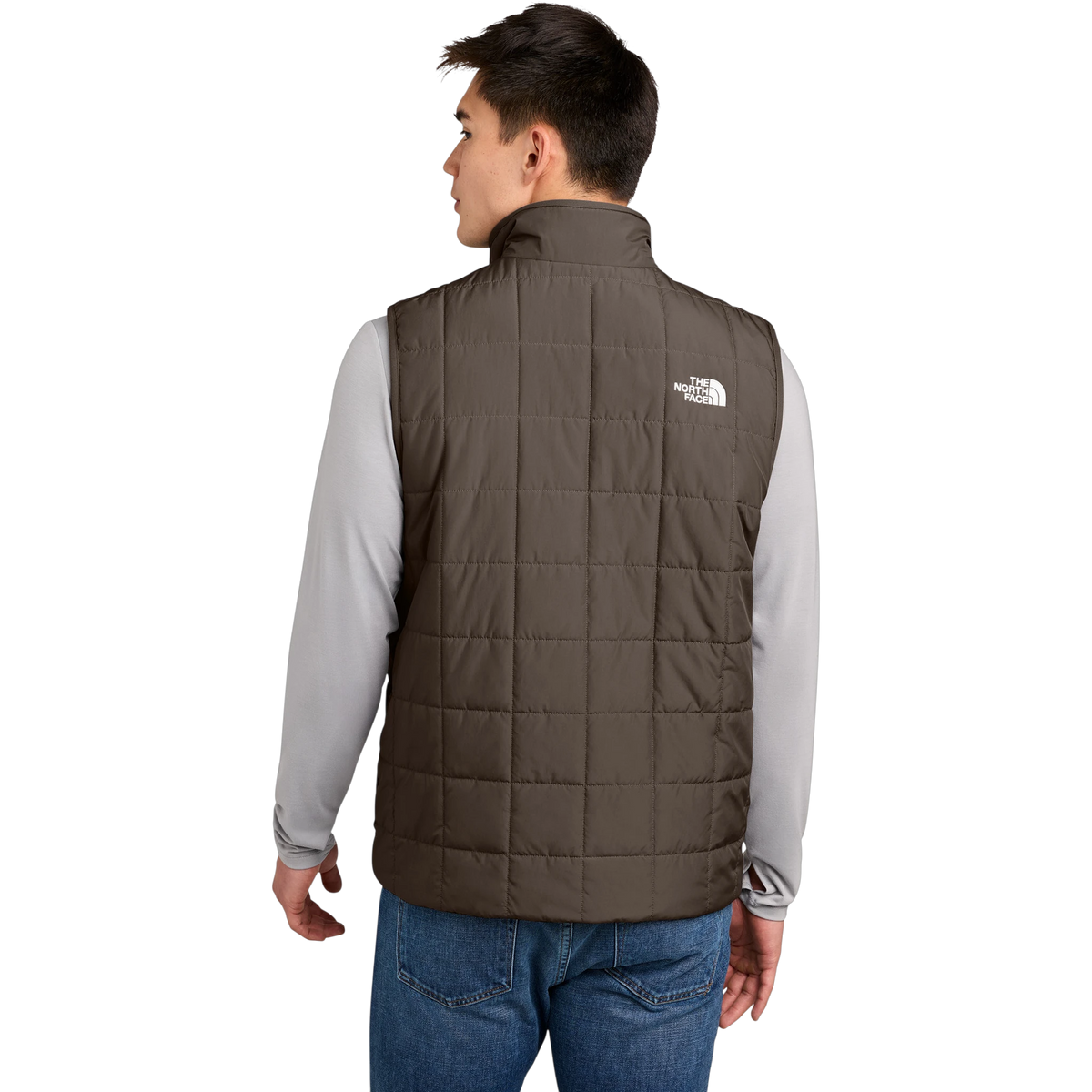 The North Face Iron Drift Quilted Vest in Smokey Brown — custom branded by Motive