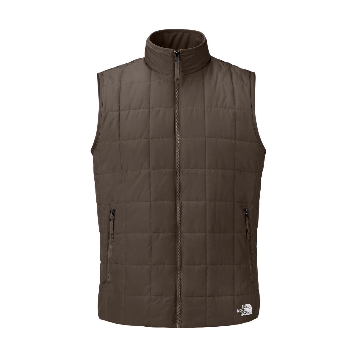 The North Face Iron Drift Quilted Vest in Smokey Brown — custom branded by Motive