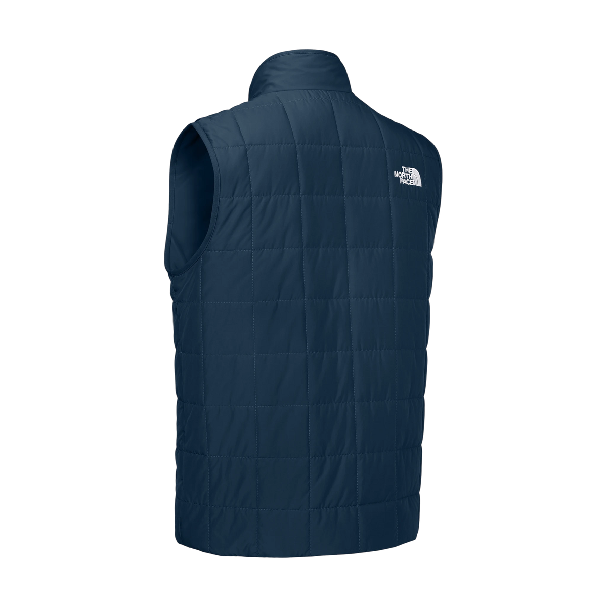 The North Face Iron Drift Quilted Vest in Summit Navy — custom branded by Motive