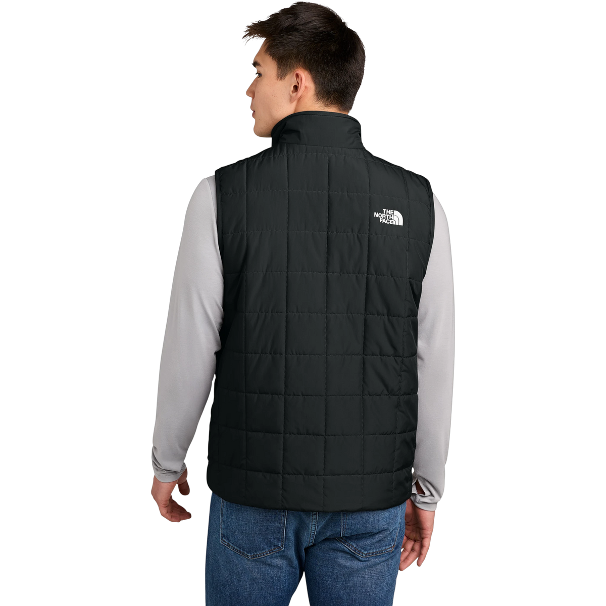 The North Face Iron Drift Quilted Vest in TNF Black — custom branded by Motive