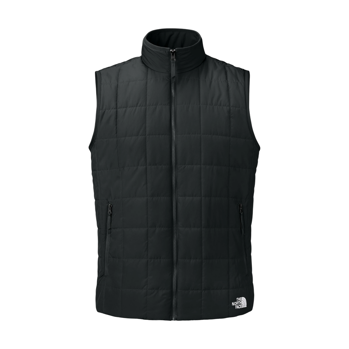 The North Face Iron Drift Quilted Vest in TNF Black — custom branded by Motive